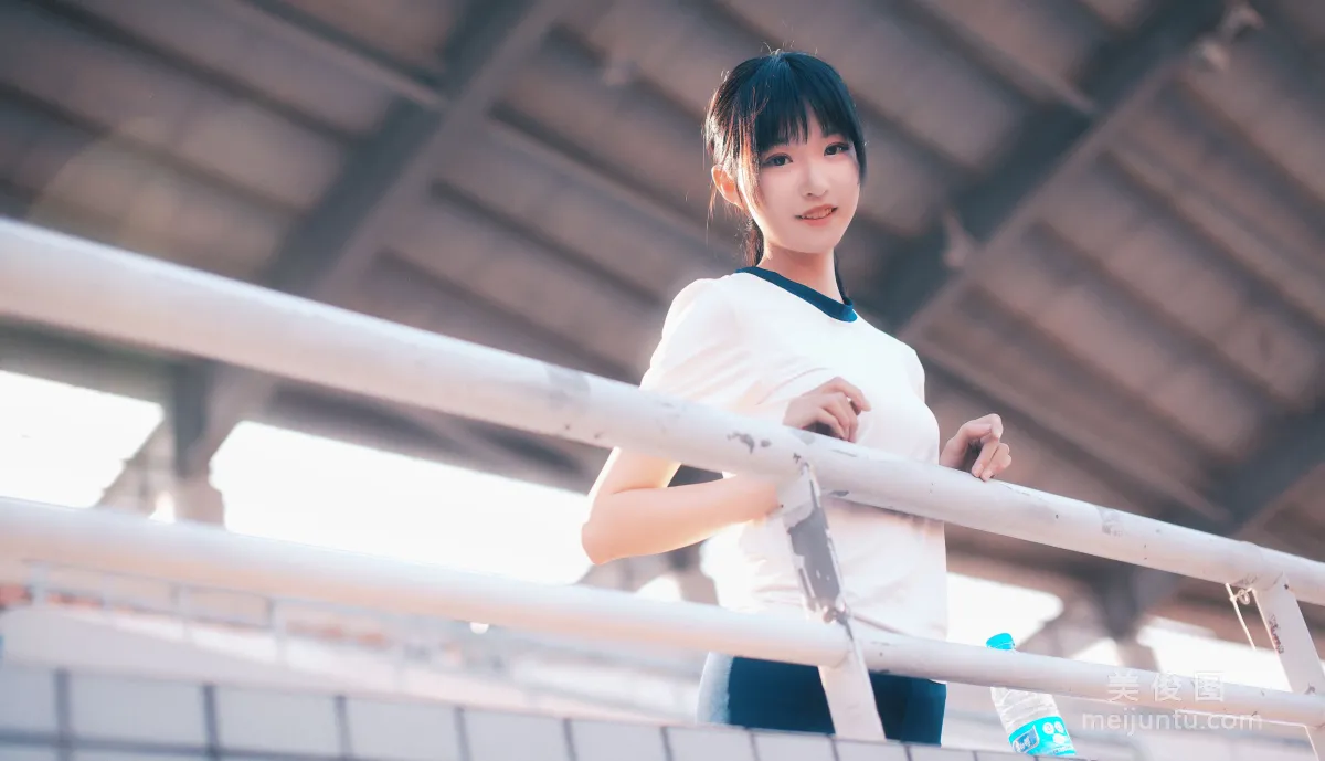 [COS福利] 滄霁桔梗 - 黑絲體操服 51