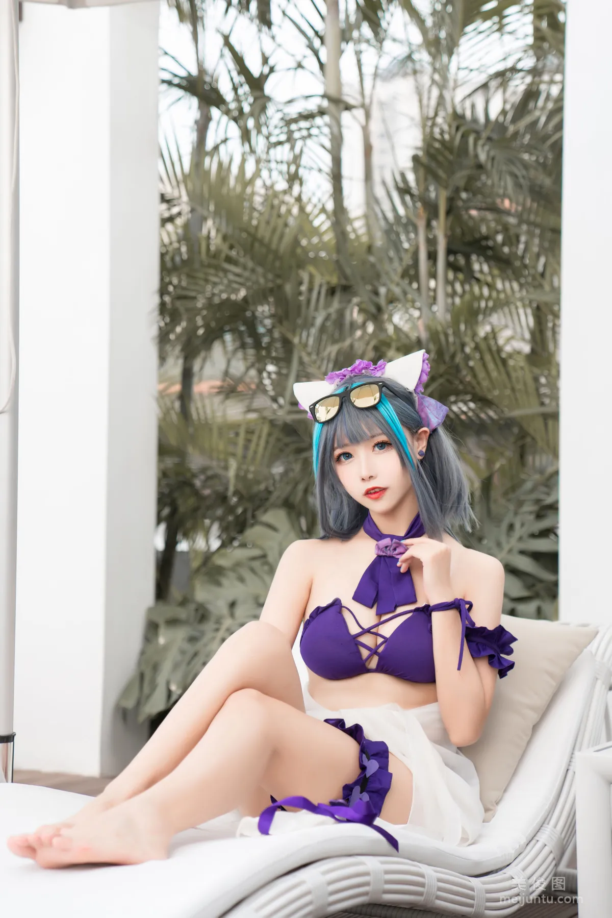 [COS Fan Service] Weibo Girl Momoko Kuikui - Cheshire Swimwear photo 4