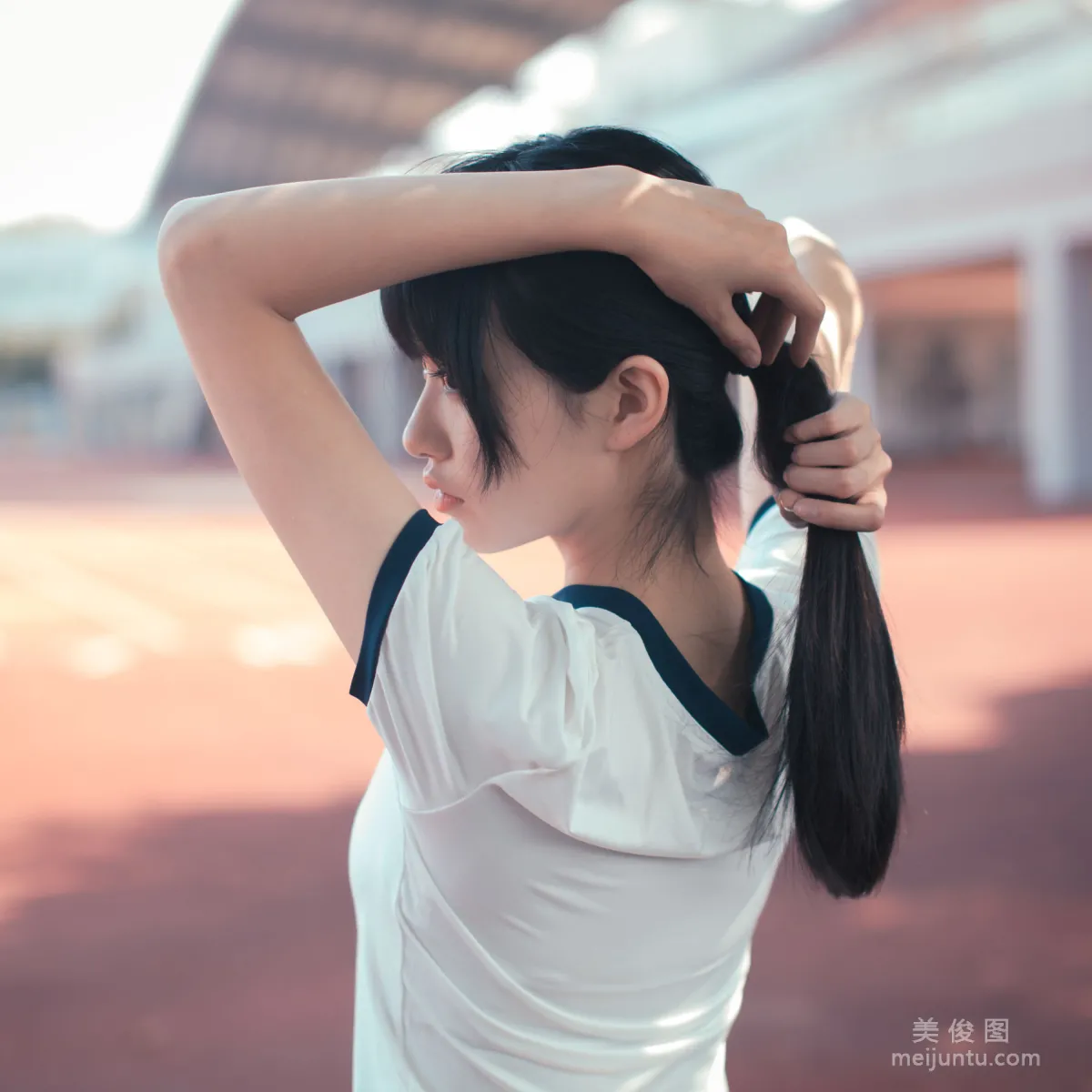 [COS福利] 滄霁桔梗 - 黑絲體操服 23