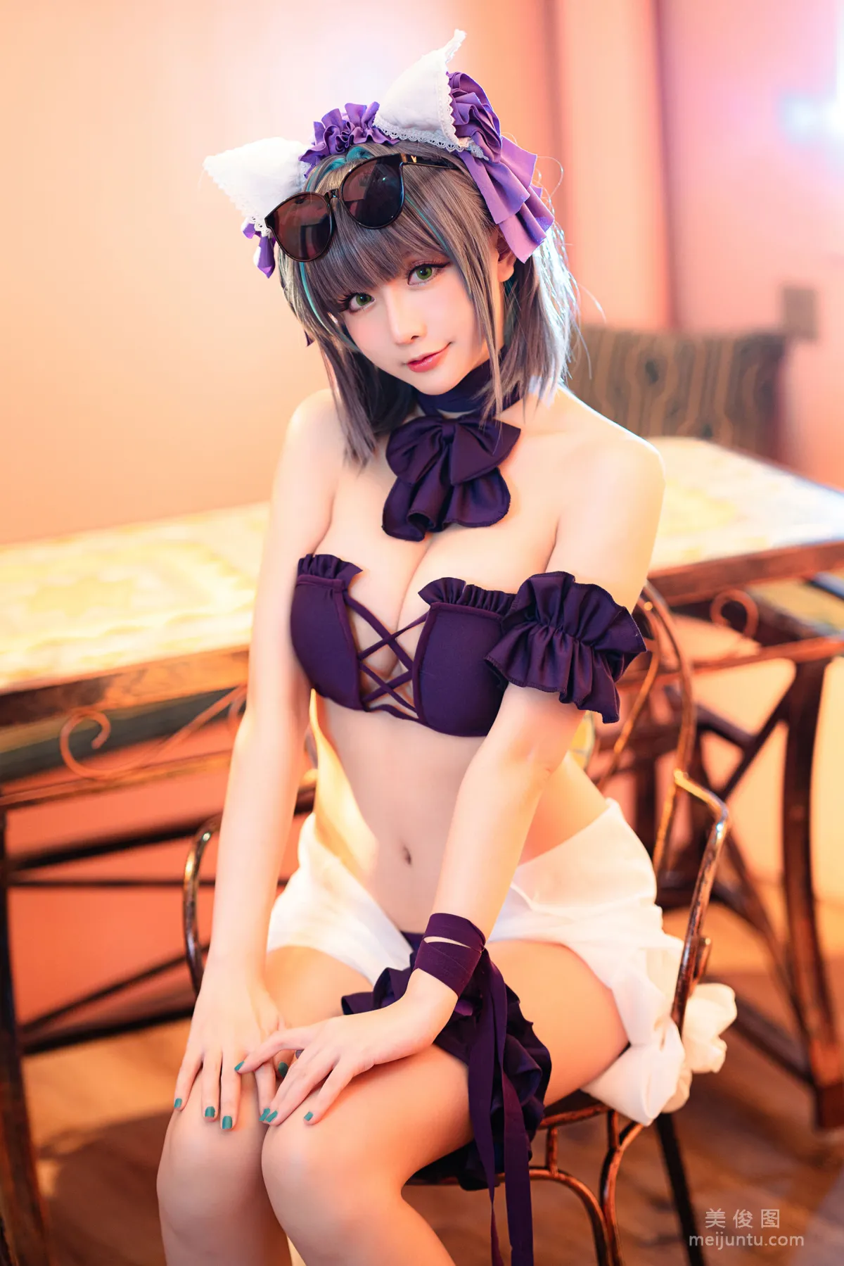 [Cosplay] Xingzhi Chichi - R-Maid, Cheshire Swimsuit photo 1