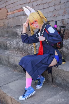 [網紅COSER寫真] 動漫博主G44不會受傷 - 旋風校服