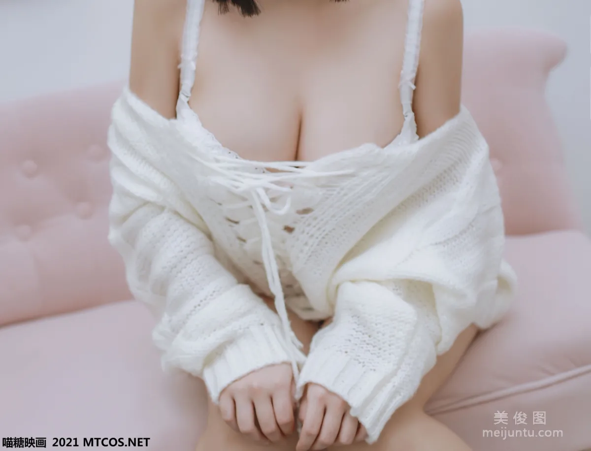 [喵糖映畫] VOL.457 妹妹的白色毛衣 寫真套圖 7