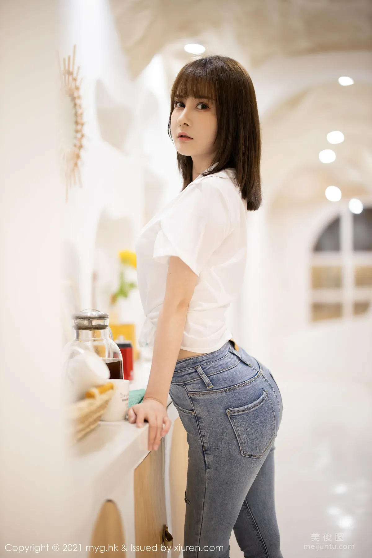 [美媛館MyGirl] Vol.540 蔡文钰Abby - 經典的白襯衫與直爽牛仔褲 12
