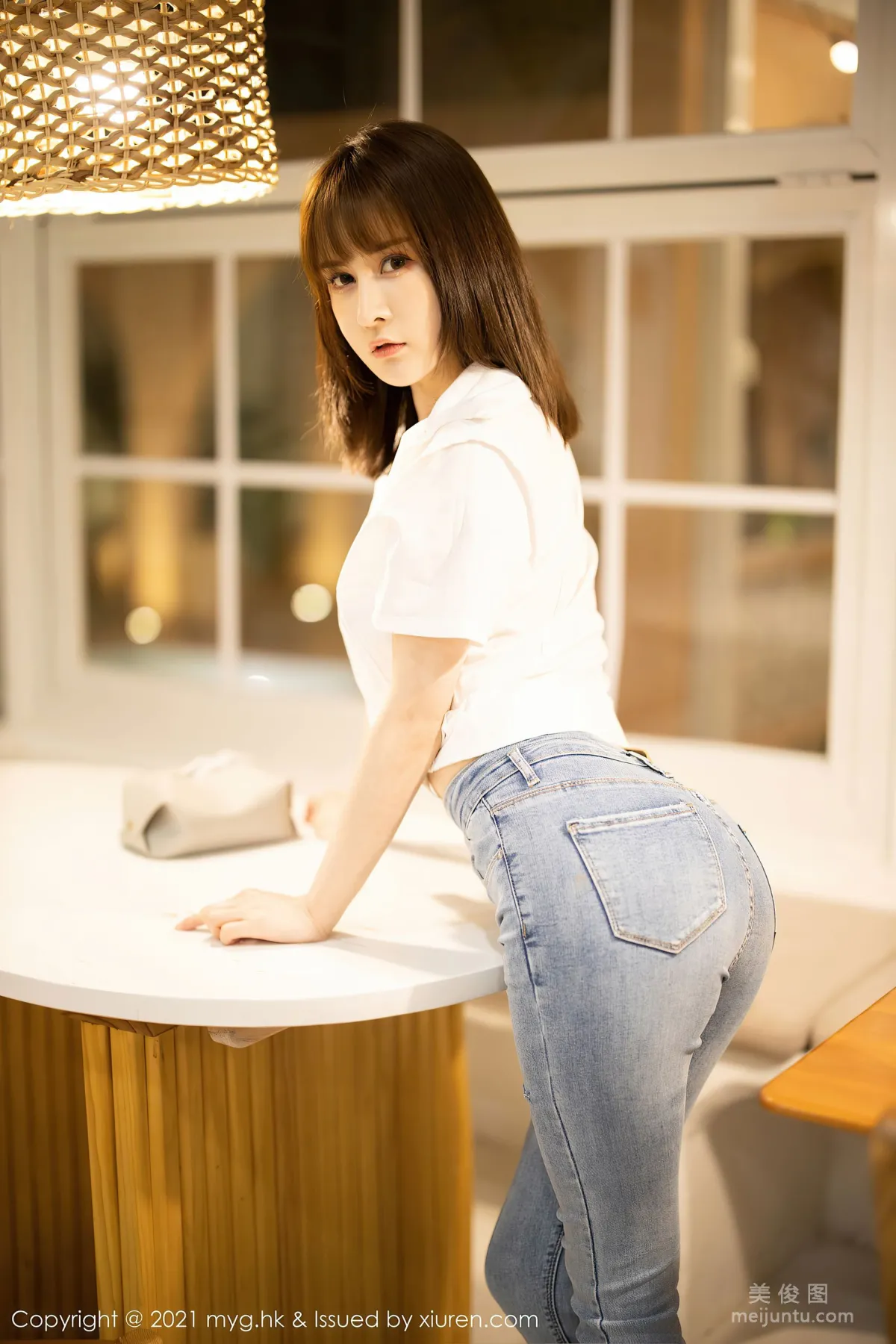 [美媛館MyGirl] Vol.540 蔡文钰Abby - 經典的白襯衫與直爽牛仔褲 5
