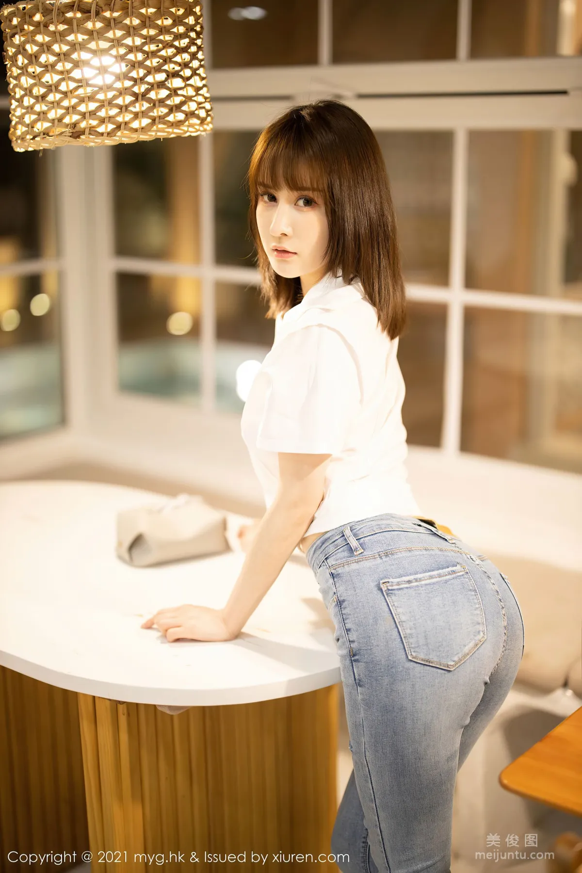 [美媛館MyGirl] Vol.540 蔡文钰Abby - 經典的白襯衫與直爽牛仔褲 6