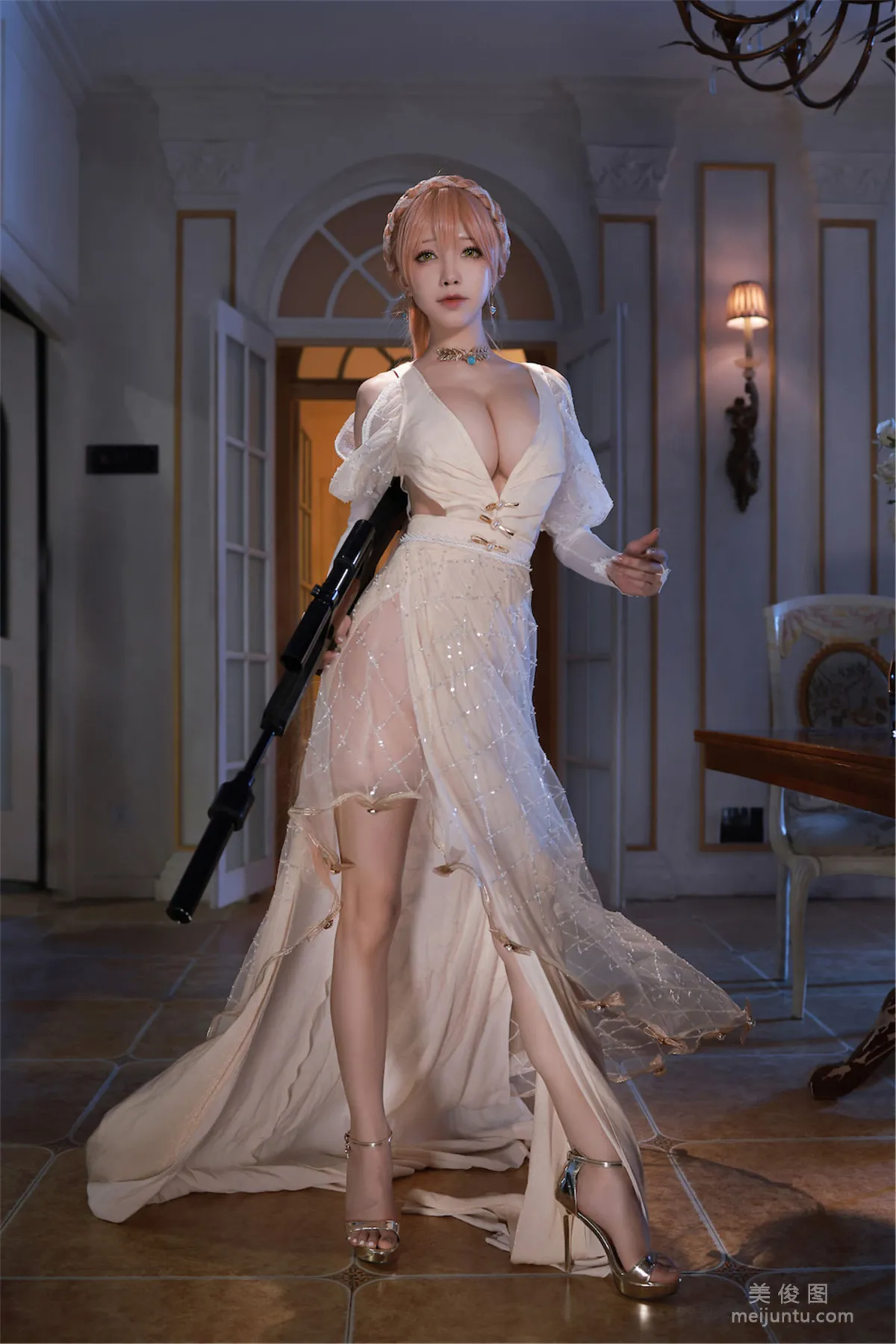 [Web Celebrity COSER] Anime Blogger Shui Miao aqua - Girls' Frontline OTS14 & Type95 photo 18