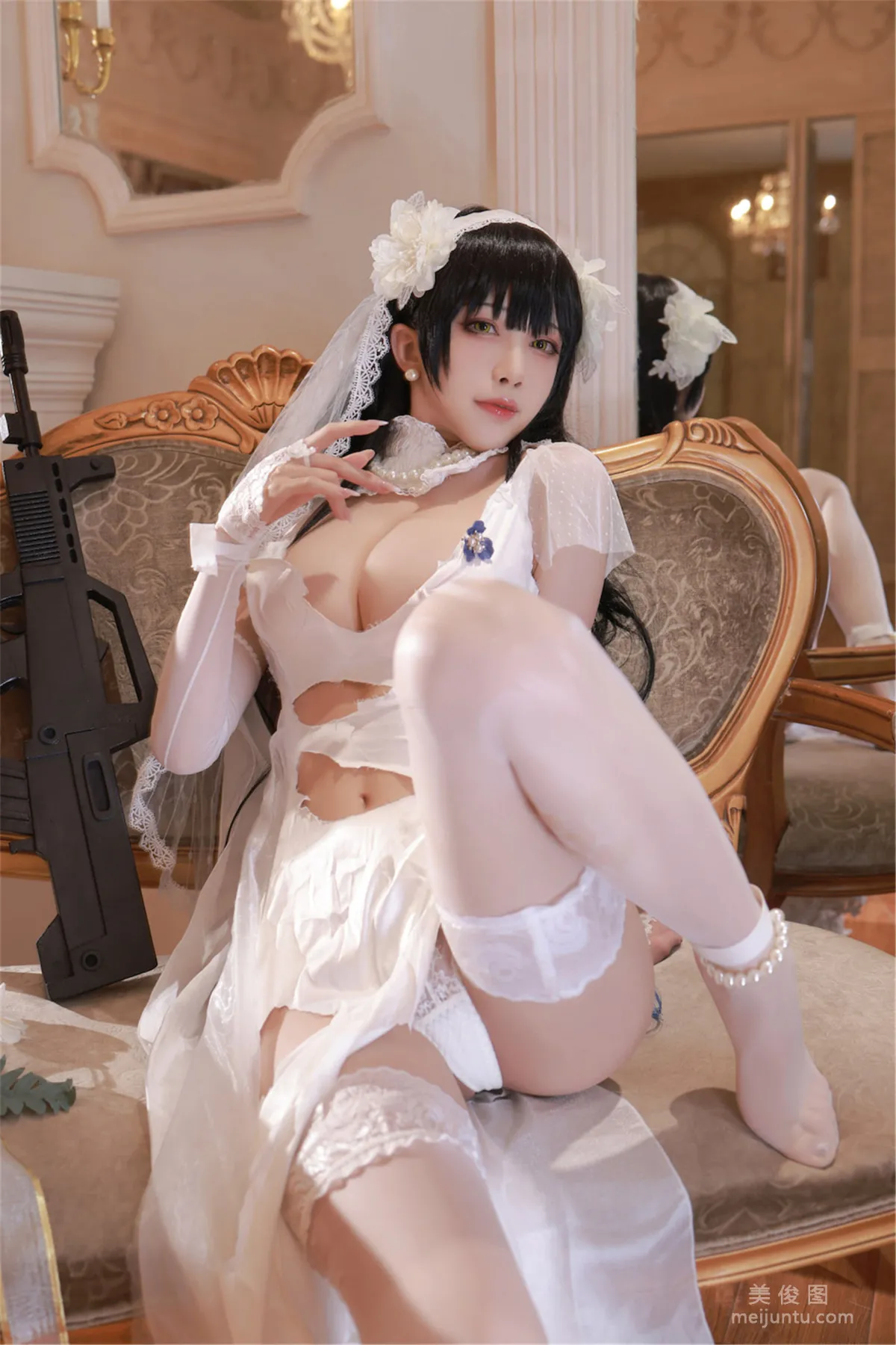 [Web Celebrity COSER] Anime Blogger Shui Miao aqua - Girls' Frontline OTS14 & Type95 photo 31