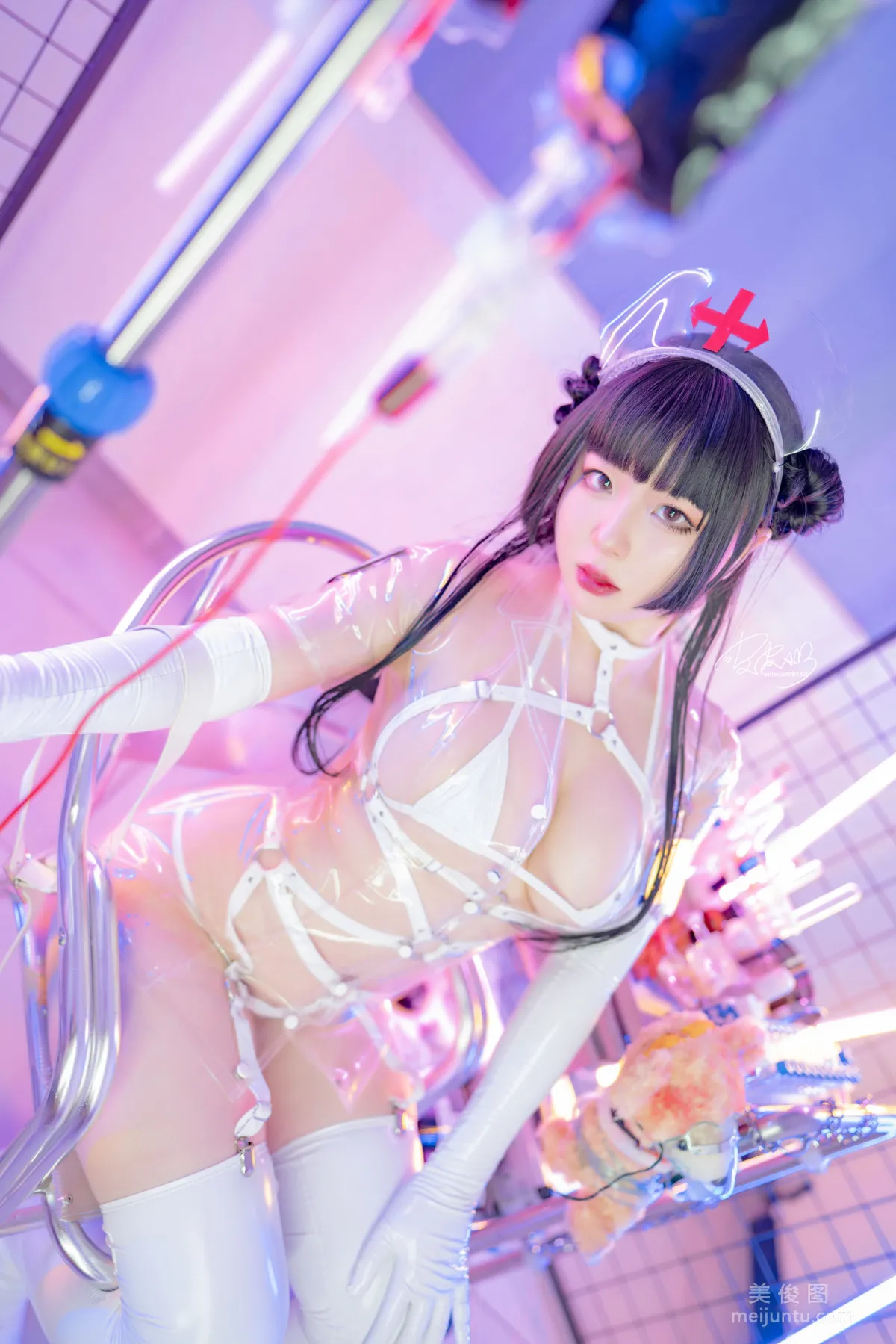 [Web Idol Coser Photo] Pipi Naike Keai Lela, Transparent Nurse photo 15