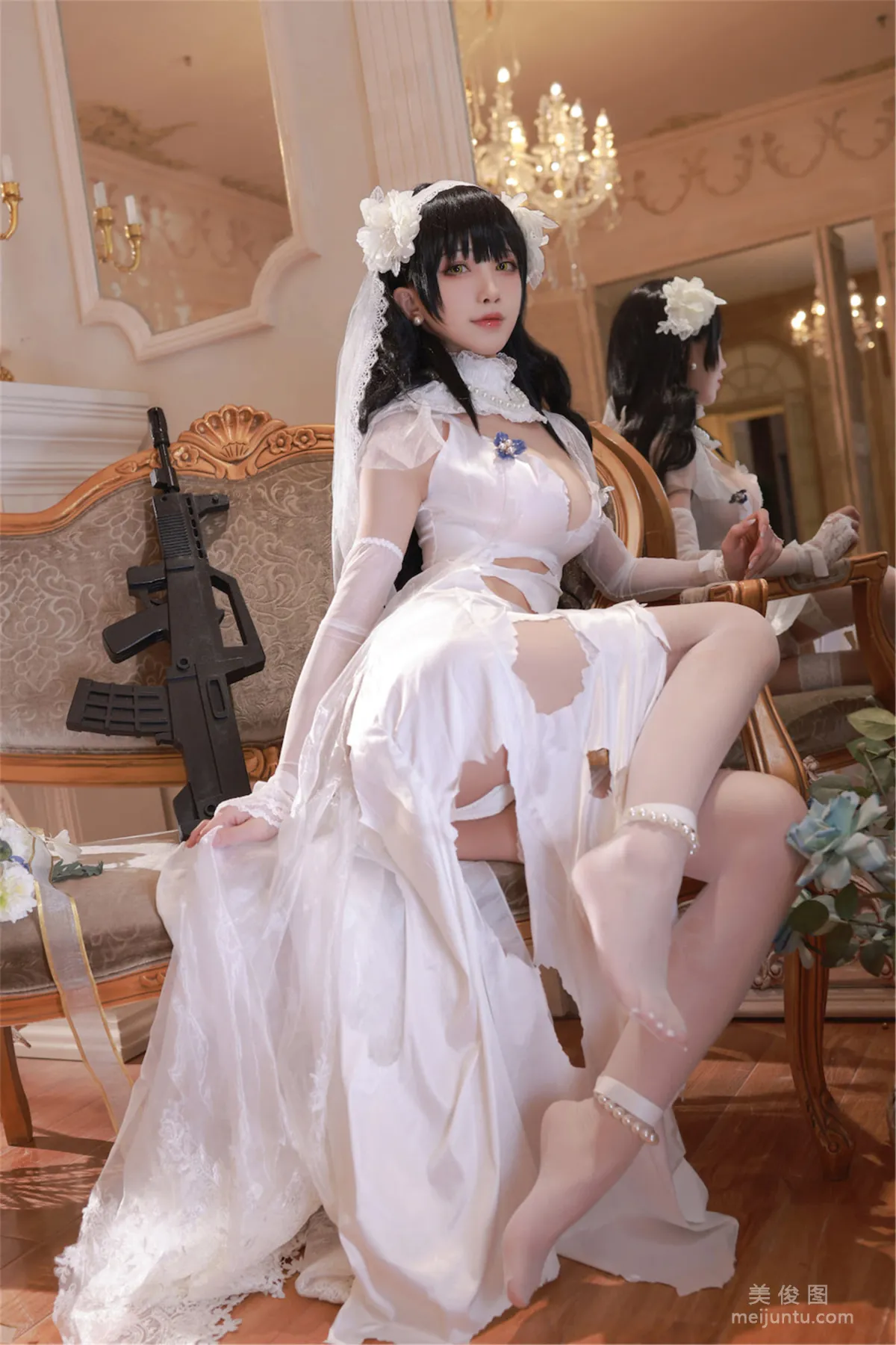 [Web Celebrity COSER] Anime Blogger Shui Miao aqua - Girls' Frontline OTS14 & Type95 photo 32