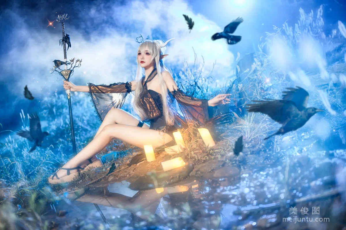 [Internet Celebrity COSER Photos] Xianjiu Airi, Silent Midnight Shining Spirit photo 5