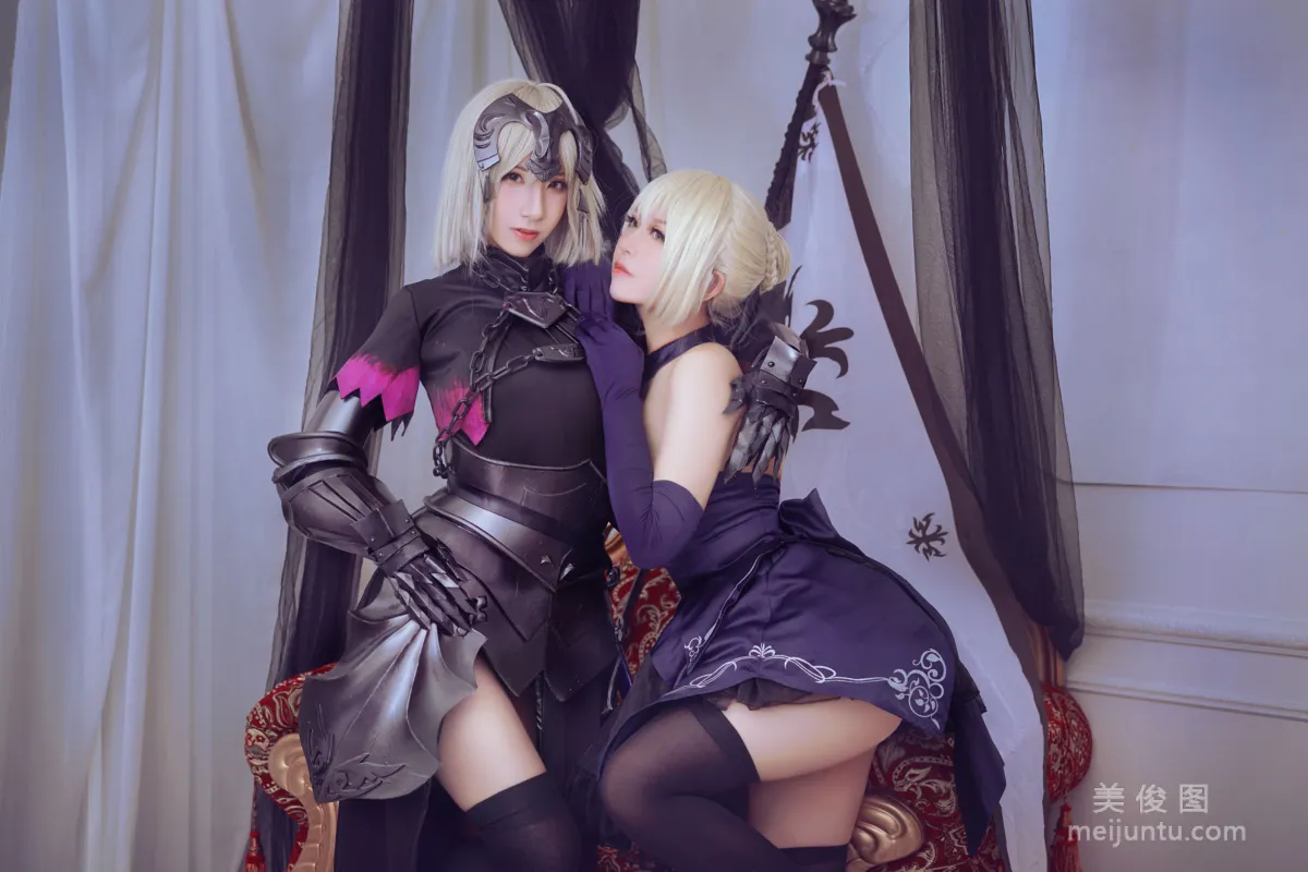 [网红COSER] 半半子&索索sophia - 黑贞17