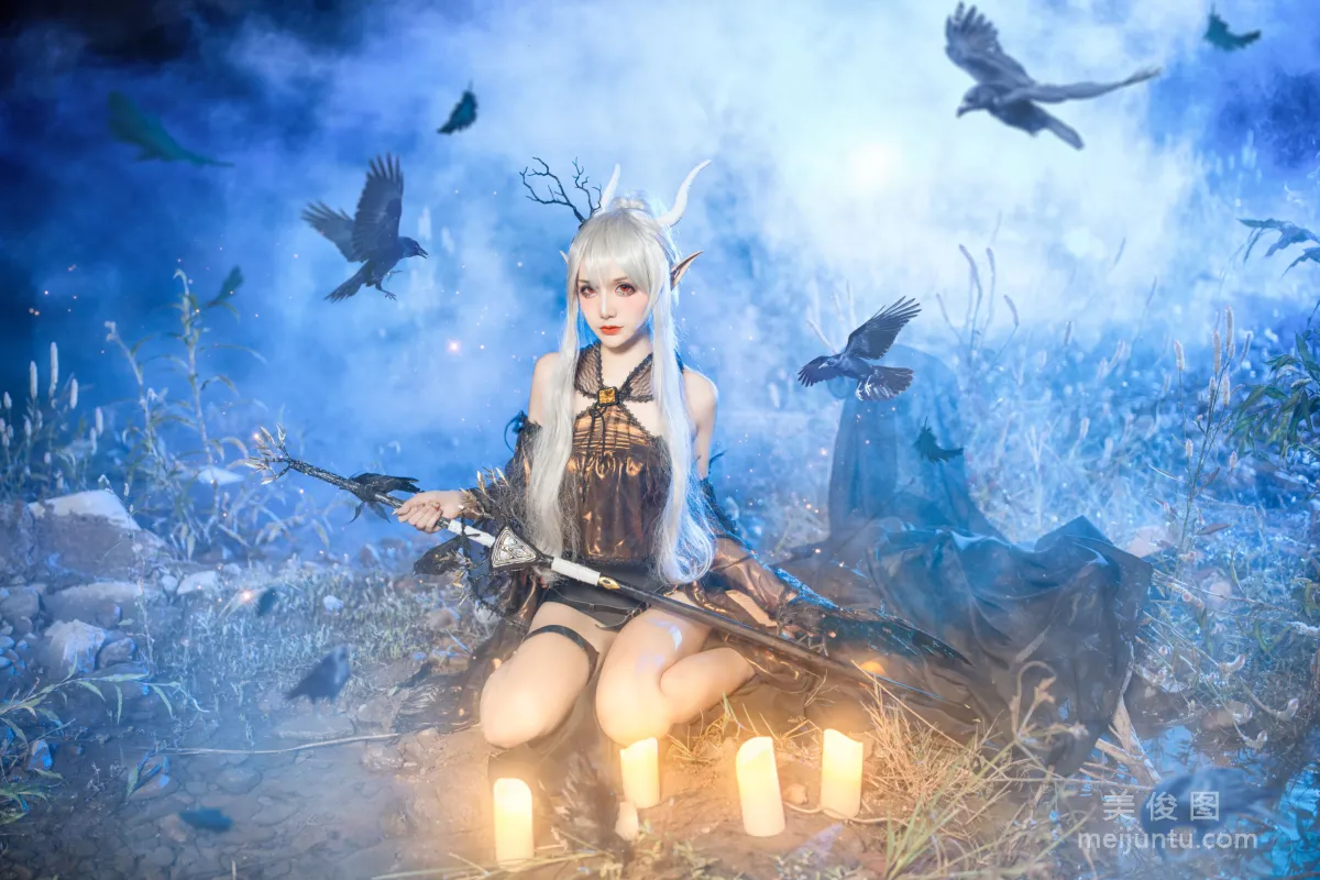 [Internet Celebrity COSER Photos] Xianjiu Airi, Silent Midnight Shining Spirit photo 9
