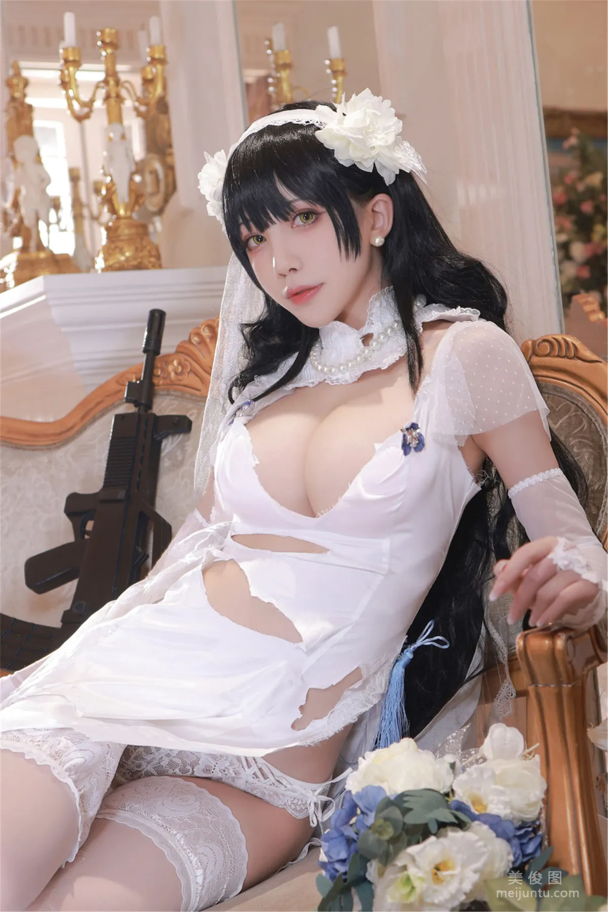 [Web Celebrity COSER] Anime Blogger Shui Miao aqua - Girls' Frontline OTS14 & Type95 photo 35