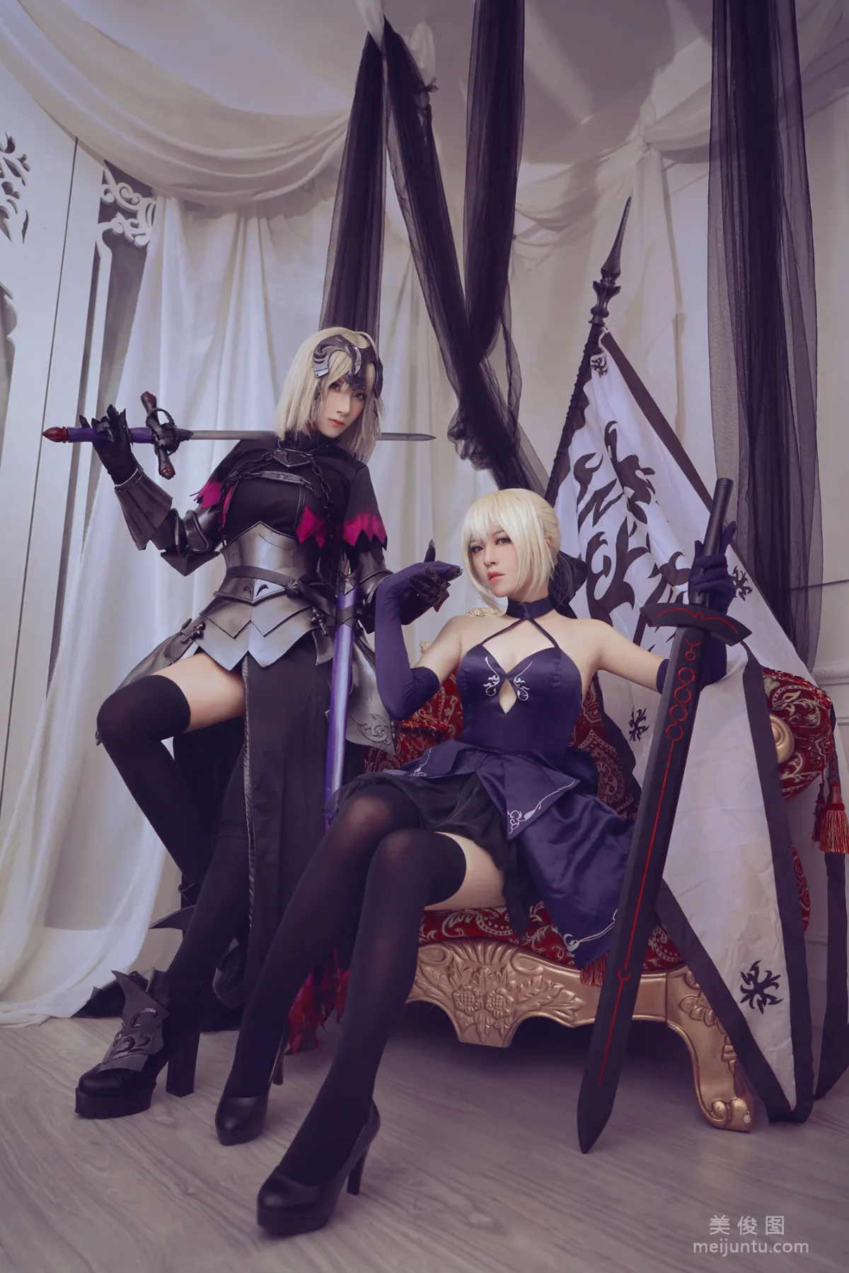 [网红COSER] 半半子&索索sophia - 黑贞11