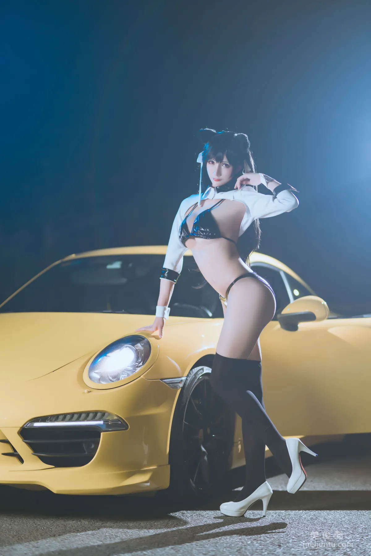 [网红COSER] 动漫博主雅祈 - 碧蓝航线赛车爱宕  写真套图1