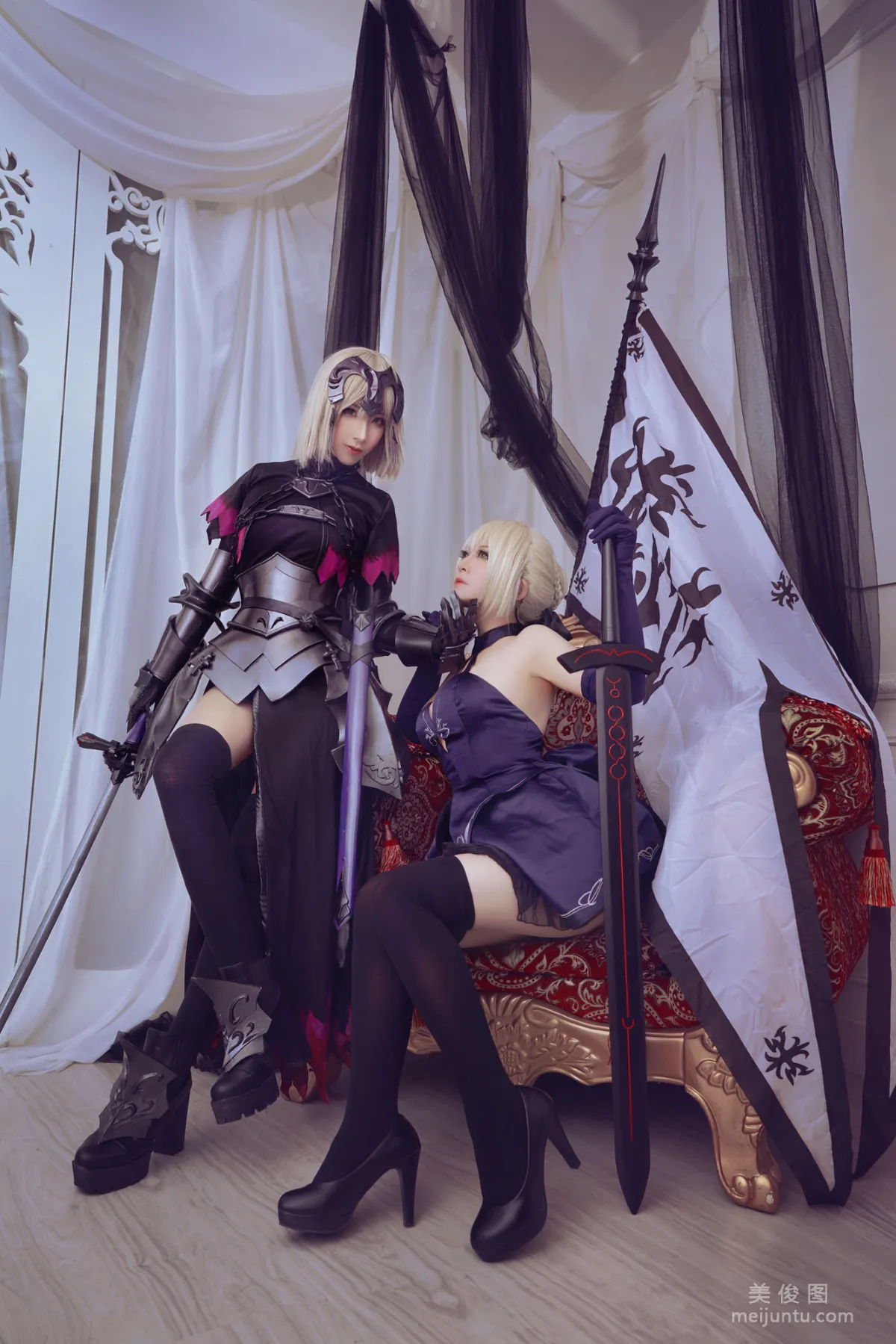 [網紅COSER] 半半子&amp;索索sophia - 黑貞1 2