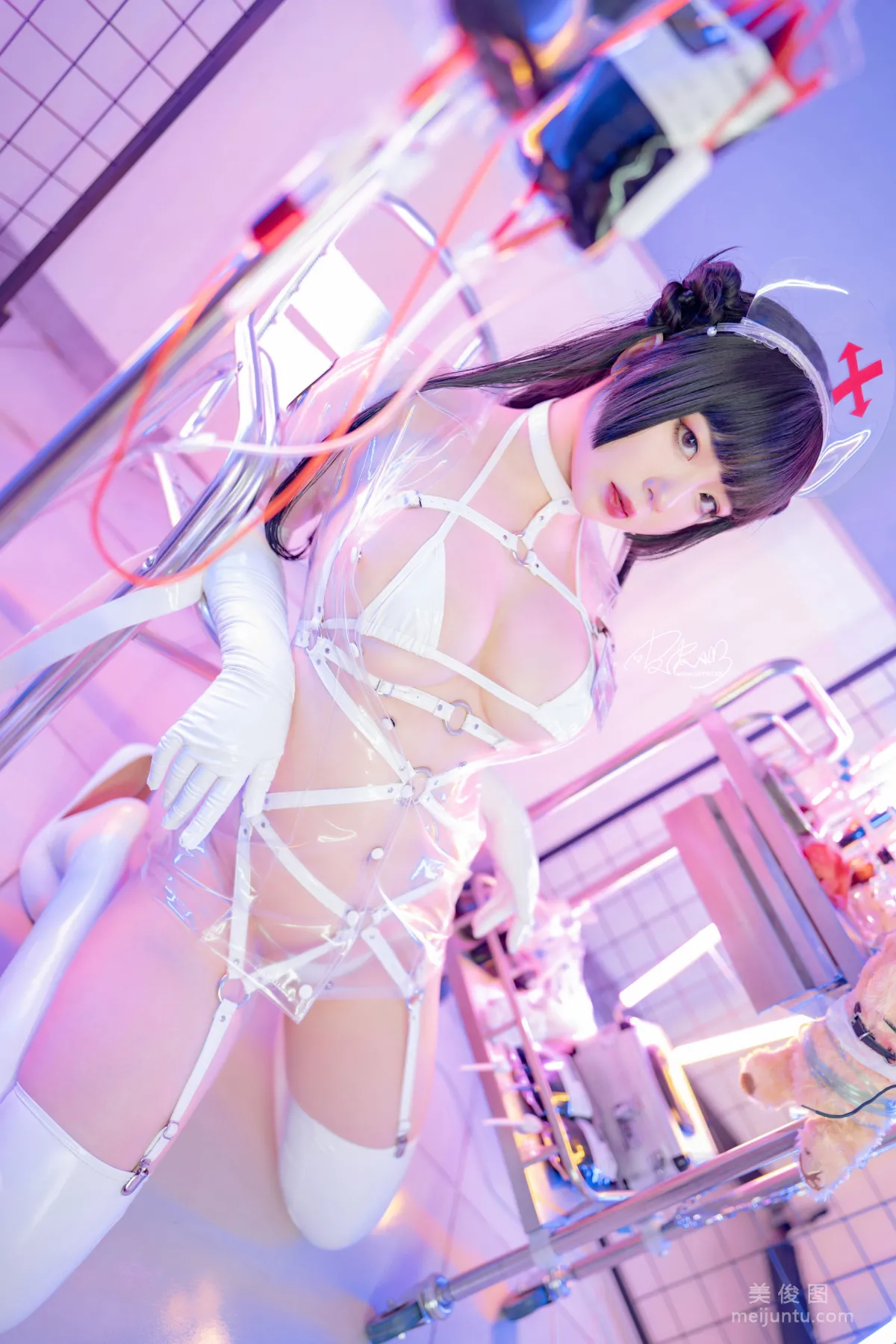 [Web Idol Coser Photo] Pipi Naike Keai Lela, Transparent Nurse photo 19
