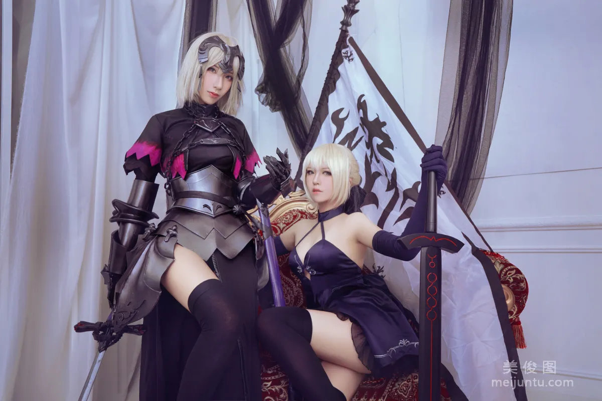 [網紅COSER] 半半子&amp;索索sophia - 黑貞1 3