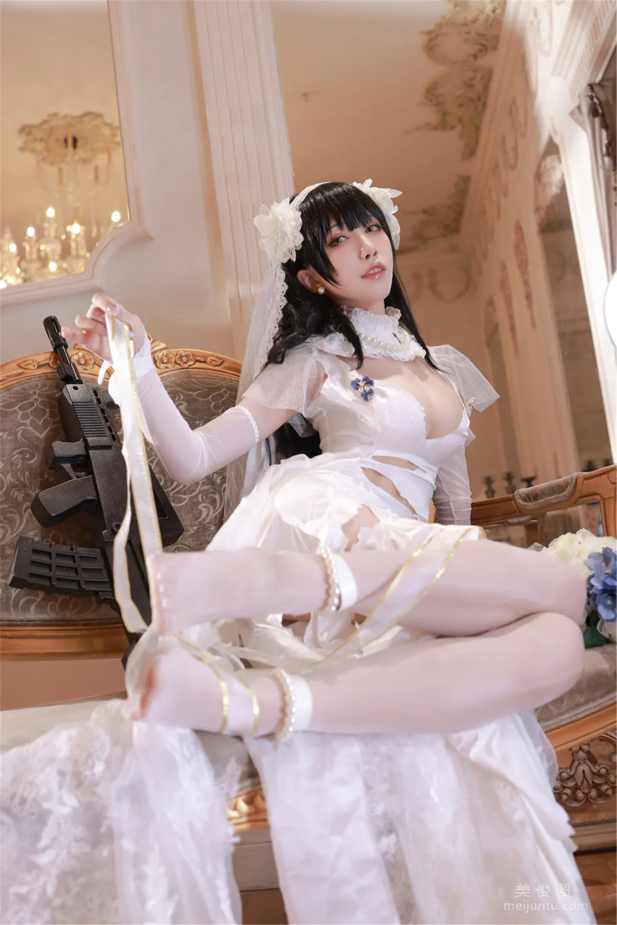 [Web Celebrity COSER] Anime Blogger Shui Miao aqua - Girls' Frontline OTS14 & Type95 photo 34