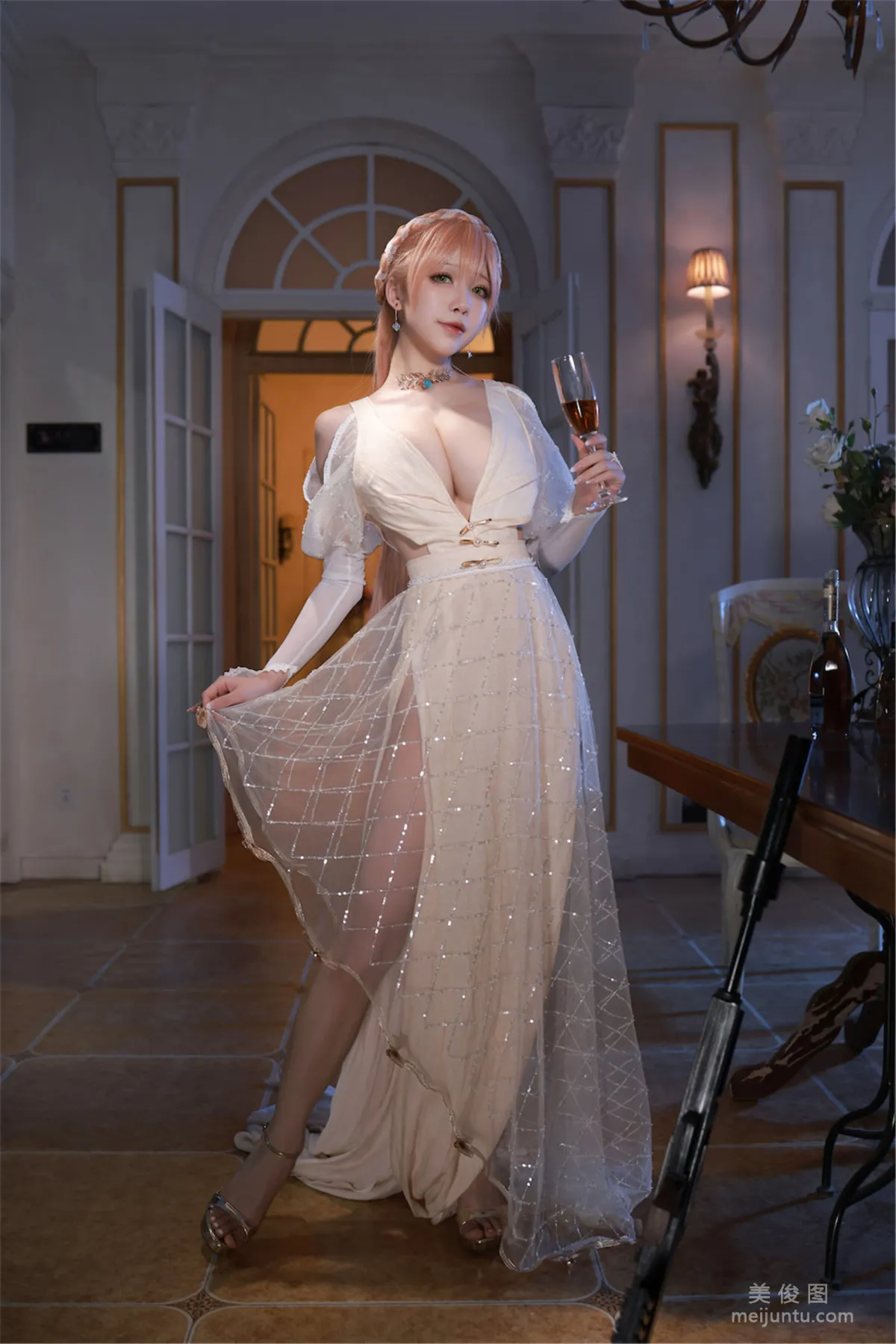 [Web Celebrity COSER] Anime Blogger Shui Miao aqua - Girls' Frontline OTS14 & Type95 photo 20