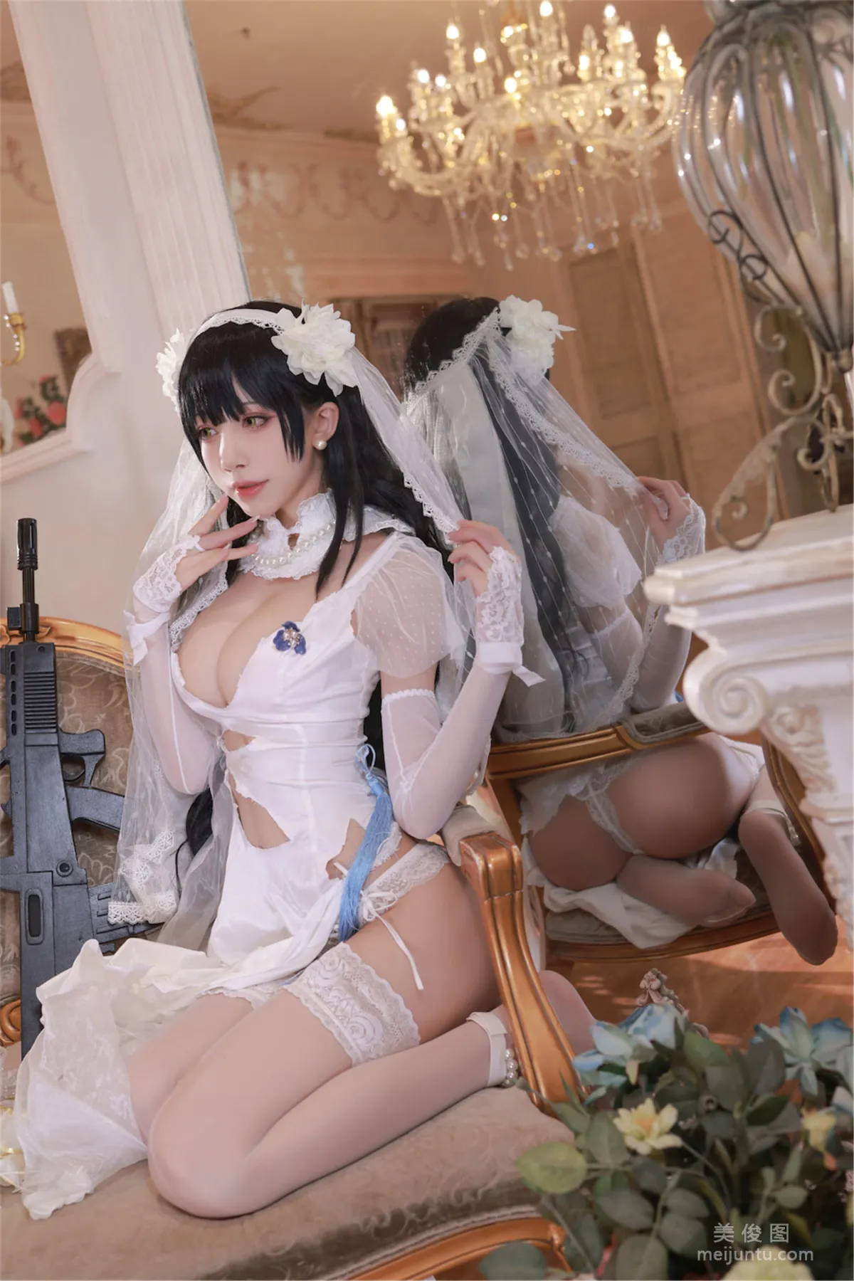 [Web Celebrity COSER] Anime Blogger Shui Miao aqua - Girls' Frontline OTS14 & Type95 photo 41