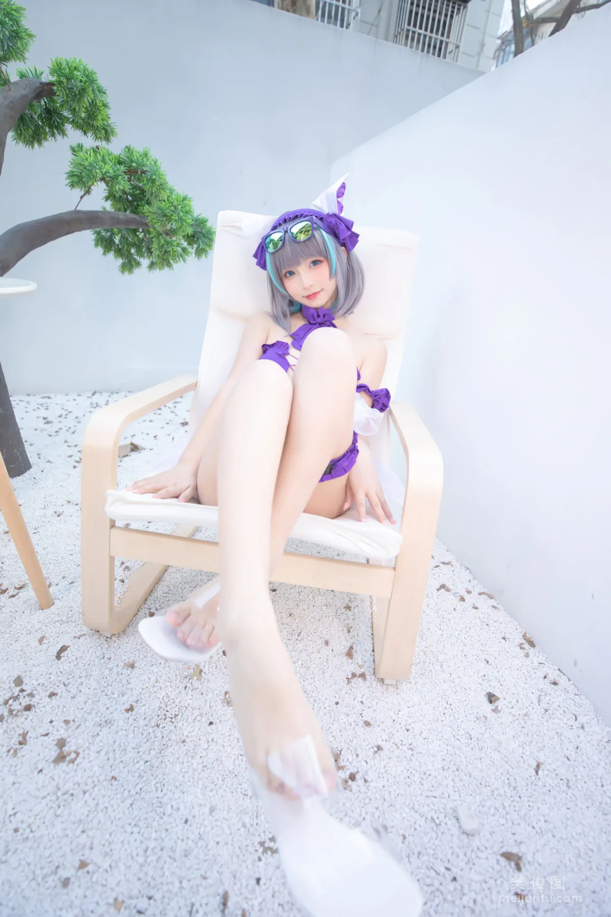 [網紅COSER] 蘿莉神楽闆真冬 之 柴郡 - 純色庭院 寫真套圖 19