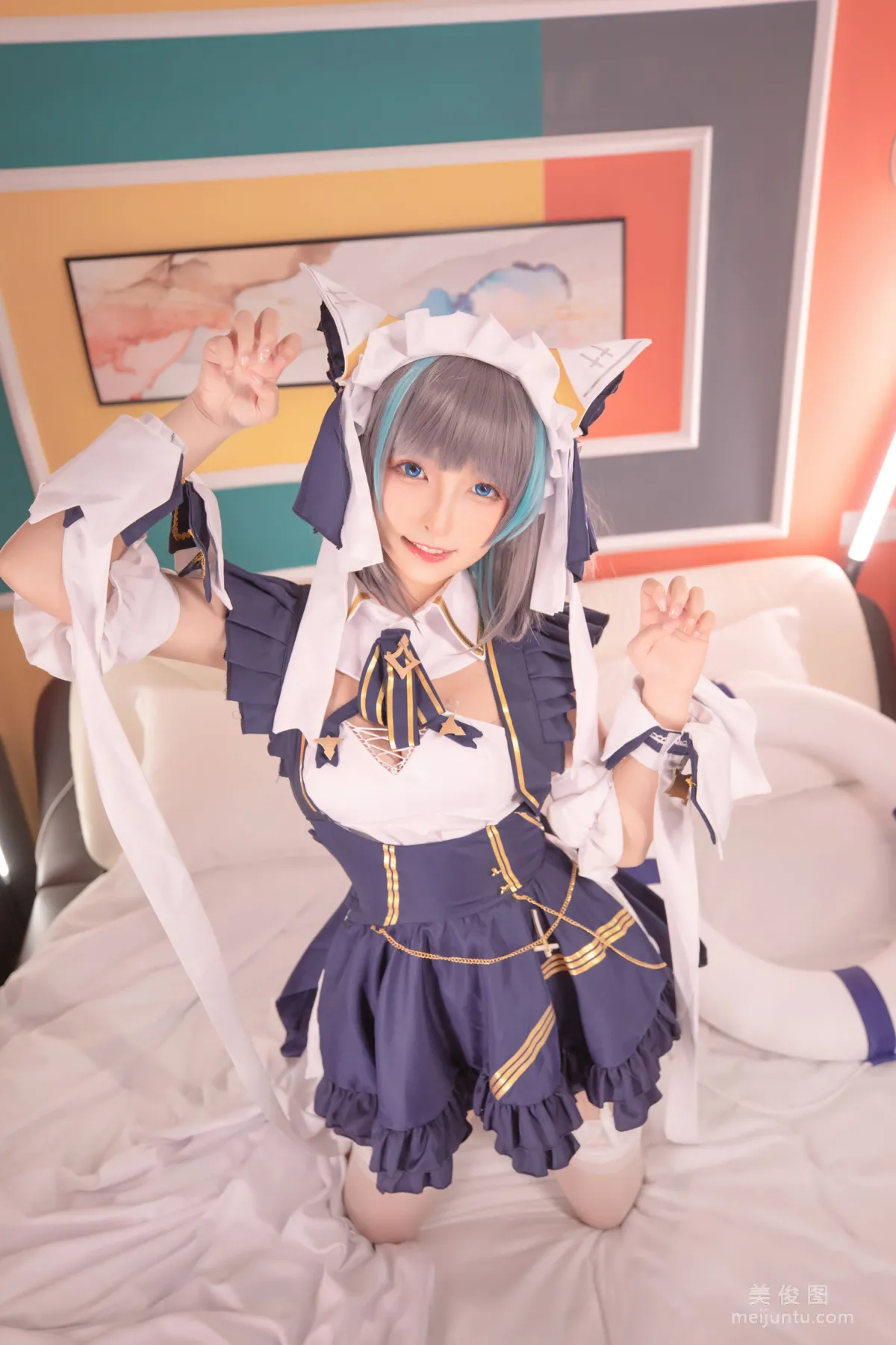 [網紅COSER] 蘿莉神楽闆真冬 之 柴郡 - 純色庭院 寫真套圖 104