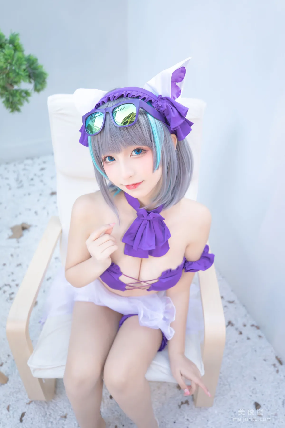 [網紅COSER] 蘿莉神楽闆真冬 之 柴郡 - 純色庭院 寫真套圖 6