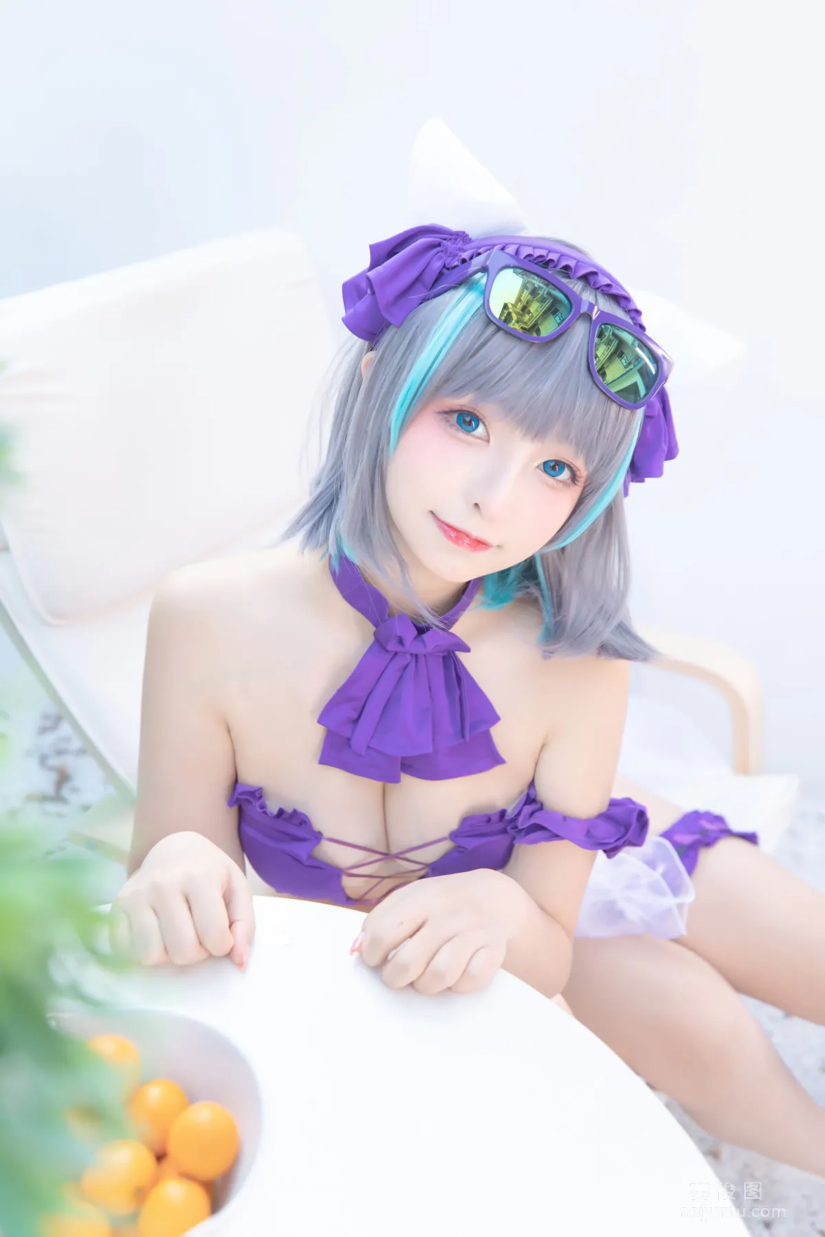 [網紅COSER] 蘿莉神楽闆真冬 之 柴郡 - 純色庭院 寫真套圖 44