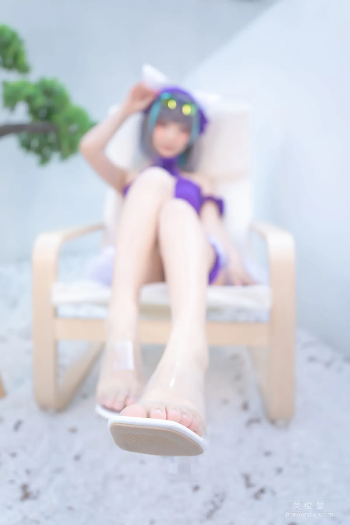 [網紅COSER] 蘿莉神楽闆真冬 之 柴郡 - 純色庭院 寫真套圖 14