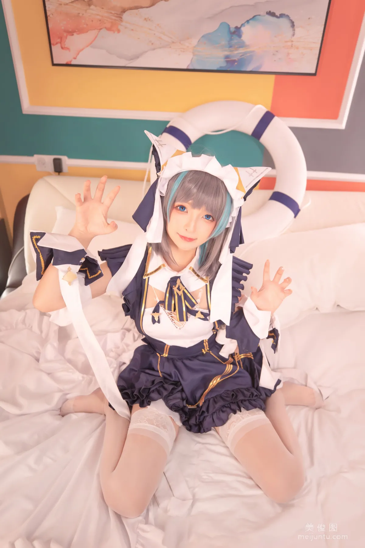 [網紅COSER] 蘿莉神楽闆真冬 之 柴郡 - 純色庭院 寫真套圖 132