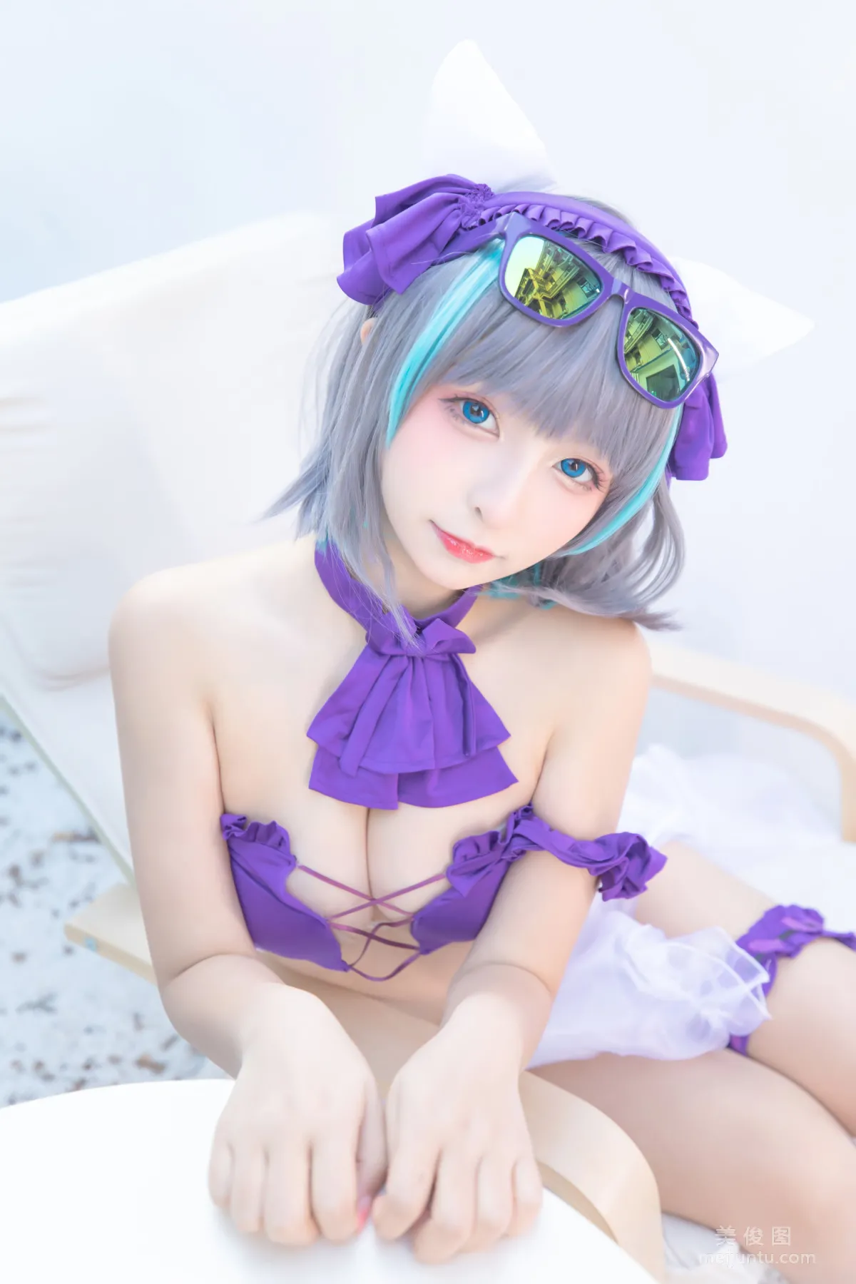[網紅COSER] 蘿莉神楽闆真冬 之 柴郡 - 純色庭院 寫真套圖 46
