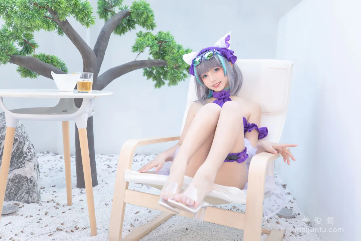 [網紅COSER] 蘿莉神楽闆真冬 之 柴郡 - 純色庭院 寫真套圖 34