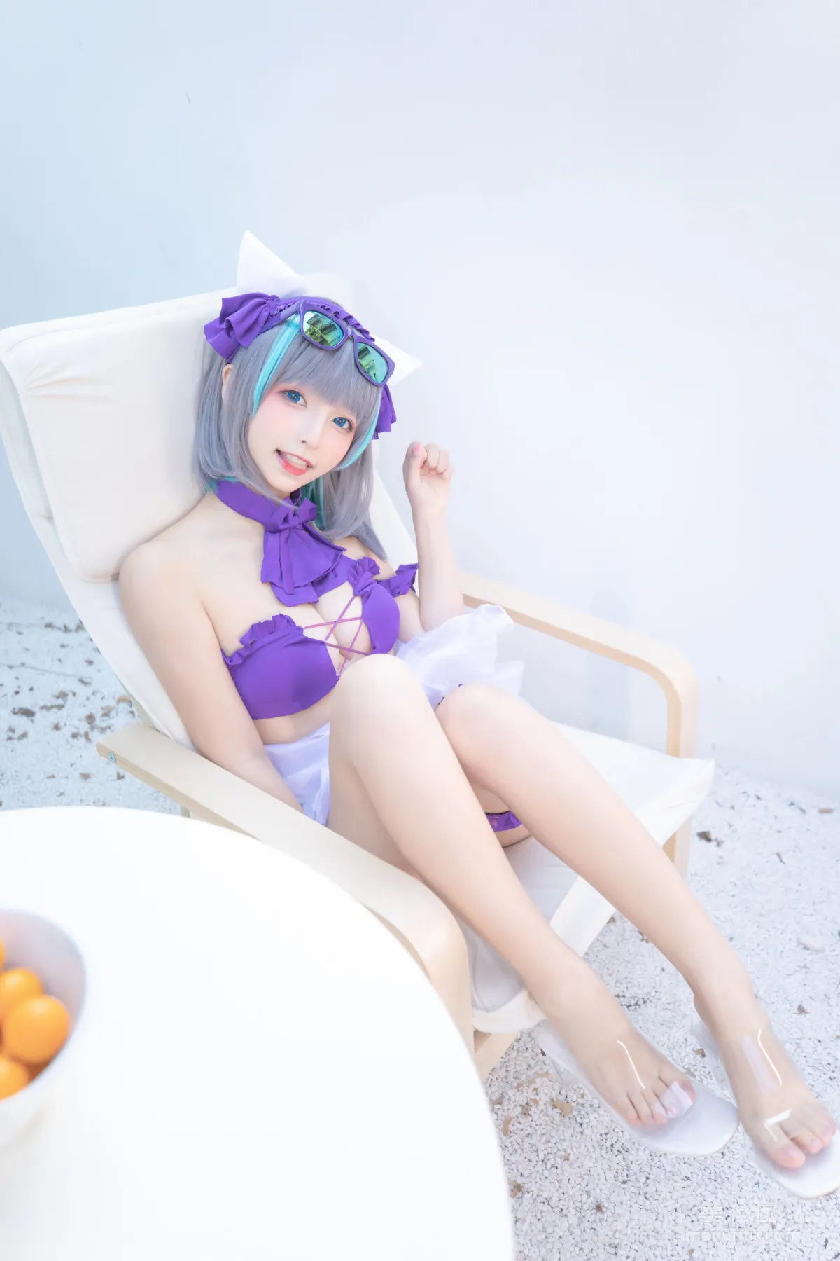 [網紅COSER] 蘿莉神楽闆真冬 之 柴郡 - 純色庭院 寫真套圖 40