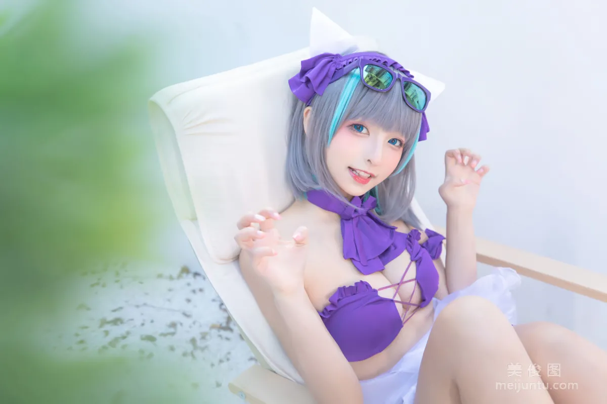 [網紅COSER] 蘿莉神楽闆真冬 之 柴郡 - 純色庭院 寫真套圖 41