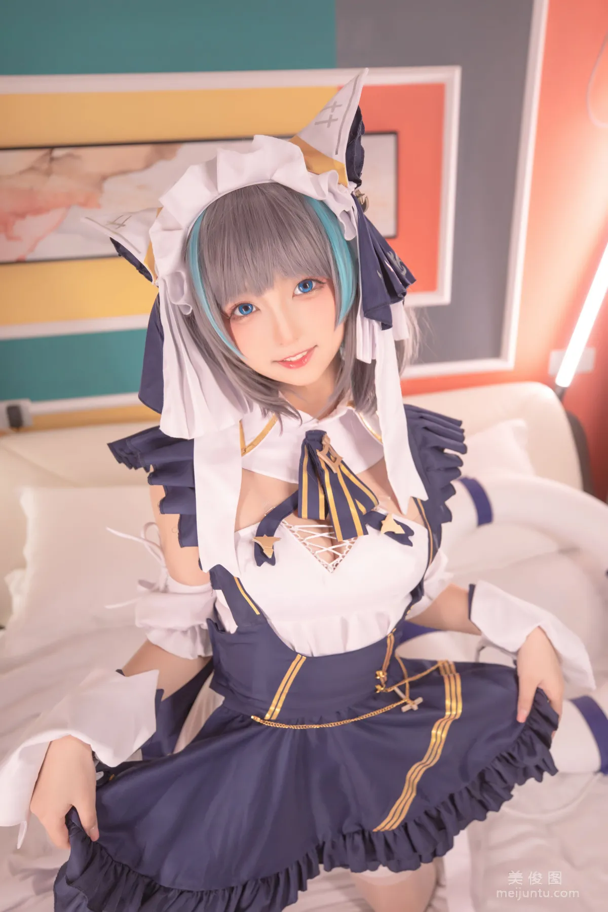 [網紅COSER] 蘿莉神楽闆真冬 之 柴郡 - 純色庭院 寫真套圖 105