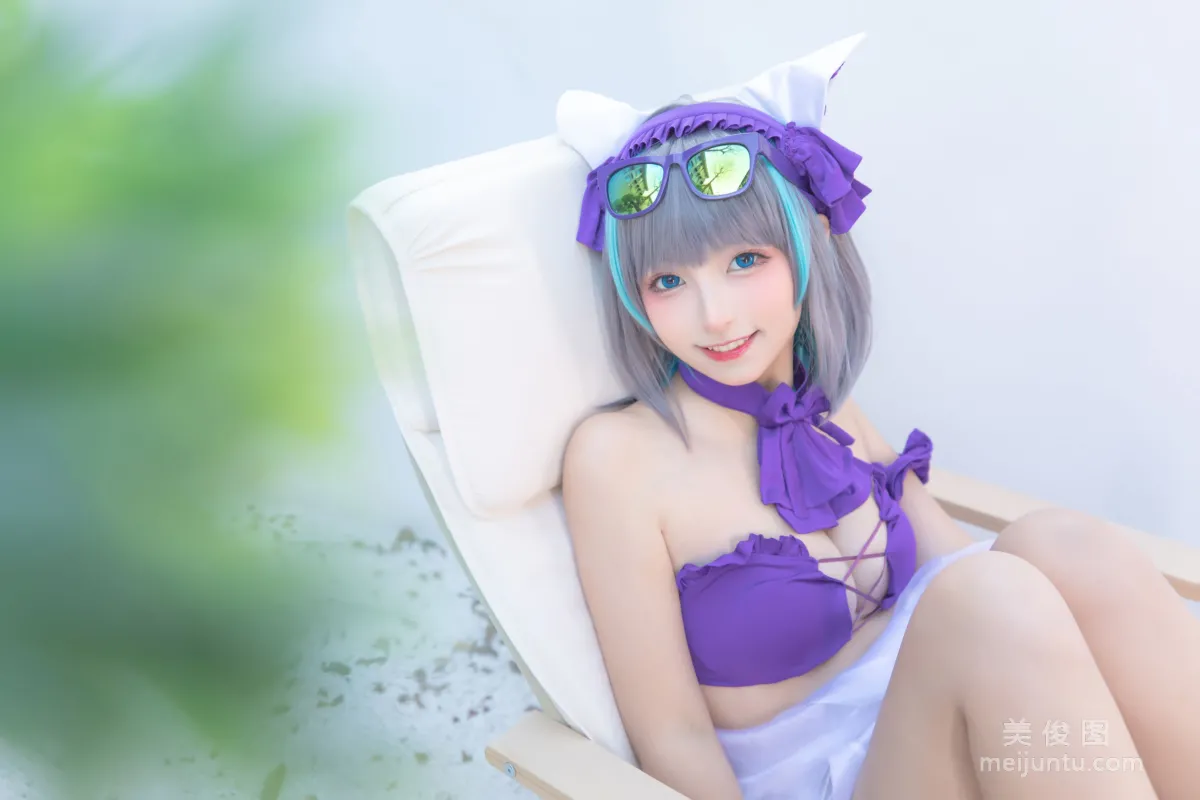 [網紅COSER] 蘿莉神楽闆真冬 之 柴郡 - 純色庭院 寫真套圖 42