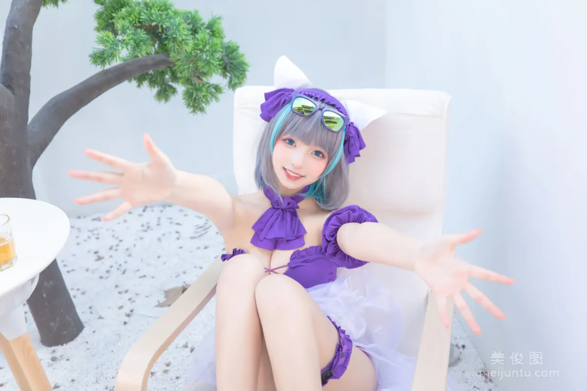 [網紅COSER] 蘿莉神楽闆真冬 之 柴郡 - 純色庭院 寫真套圖 36