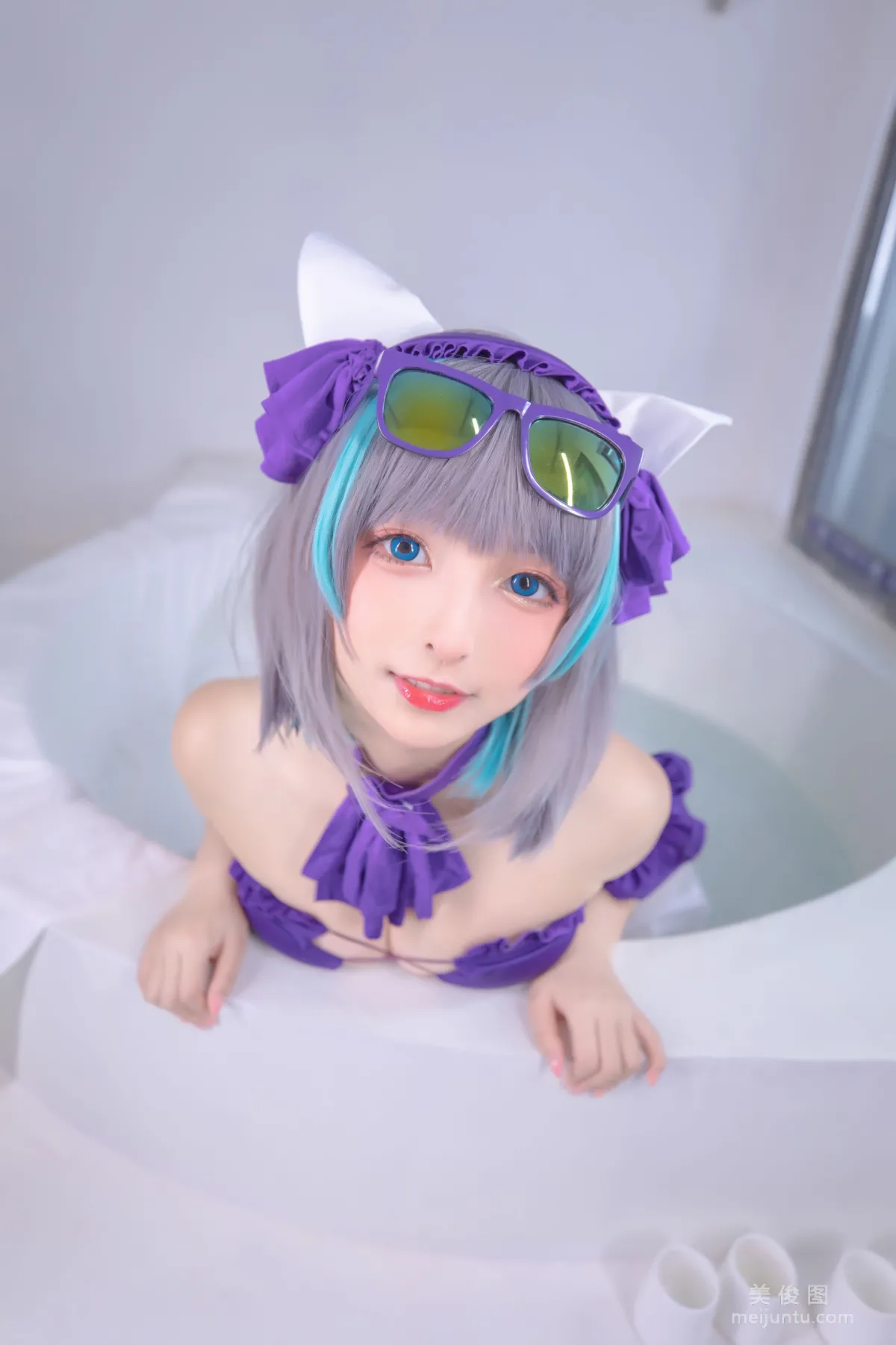 [網紅COSER] 蘿莉神楽闆真冬 之 柴郡 - 純色庭院 寫真套圖 66