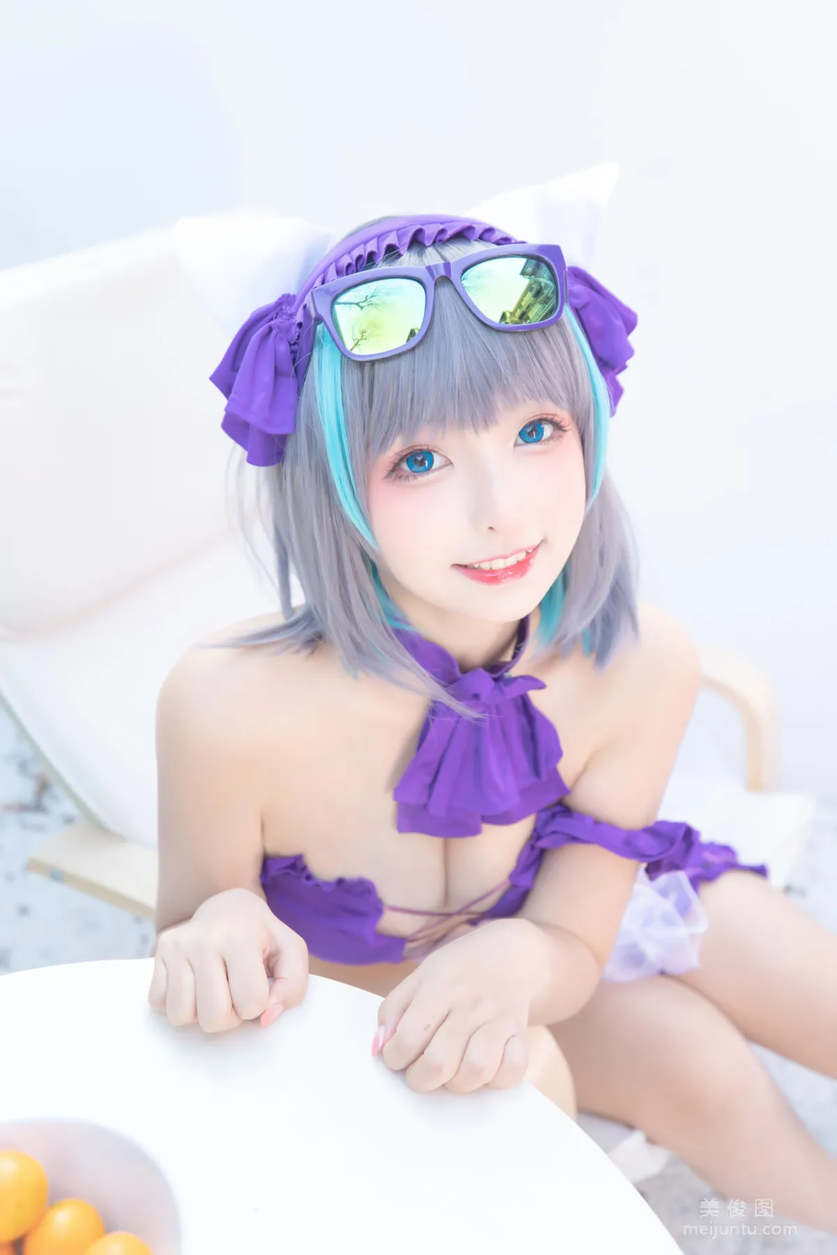 [網紅COSER] 蘿莉神楽闆真冬 之 柴郡 - 純色庭院 寫真套圖 45