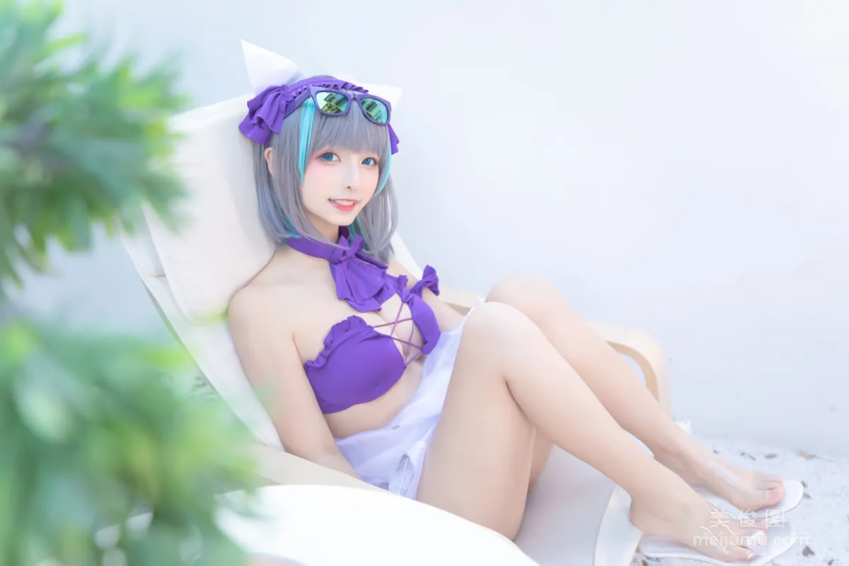 [网红COSER] 萝莉神楽板真冬 之 柴郡 - 纯色庭院  写真套图39