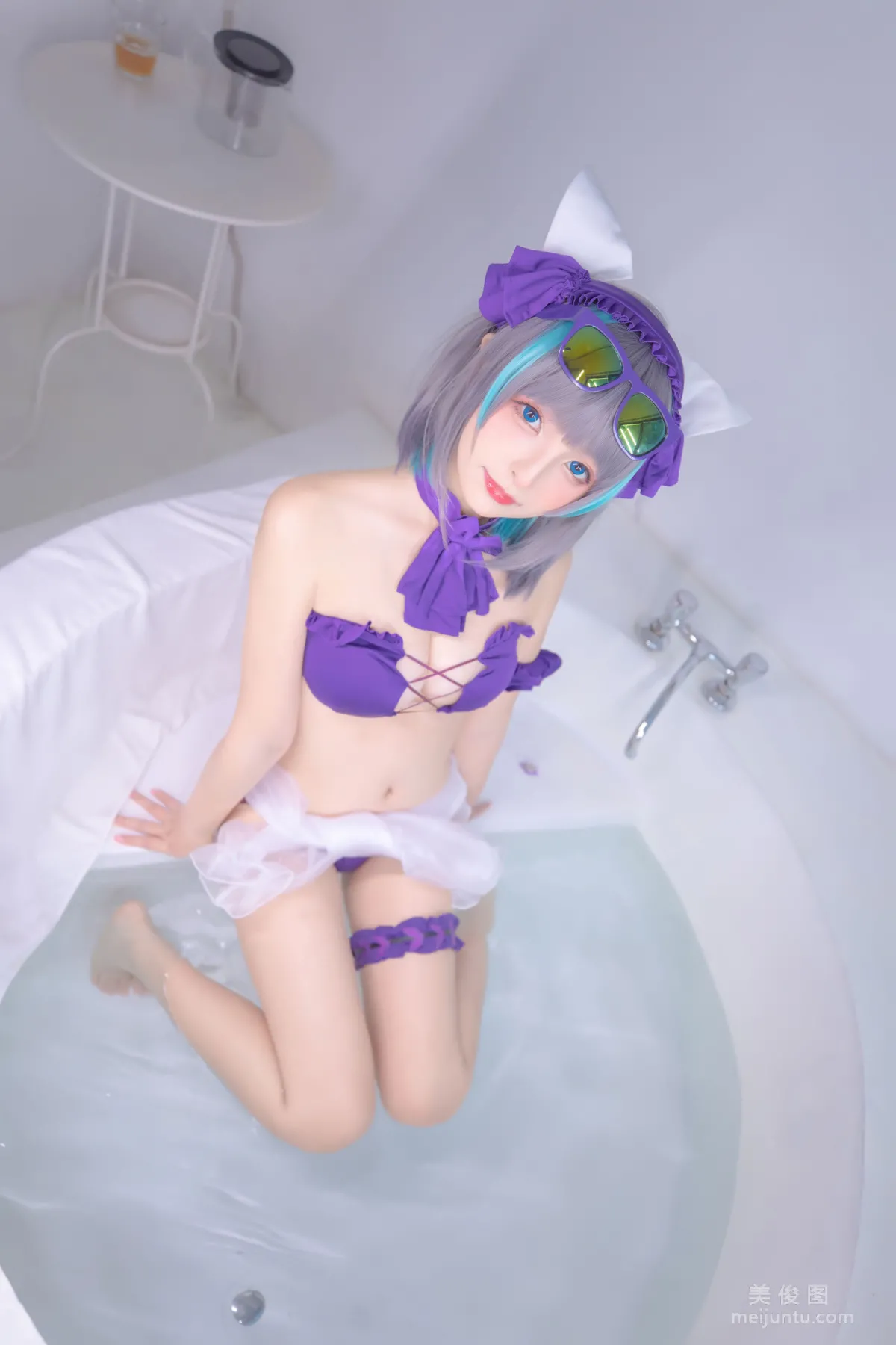 [網紅COSER] 蘿莉神楽闆真冬 之 柴郡 - 純色庭院 寫真套圖 57