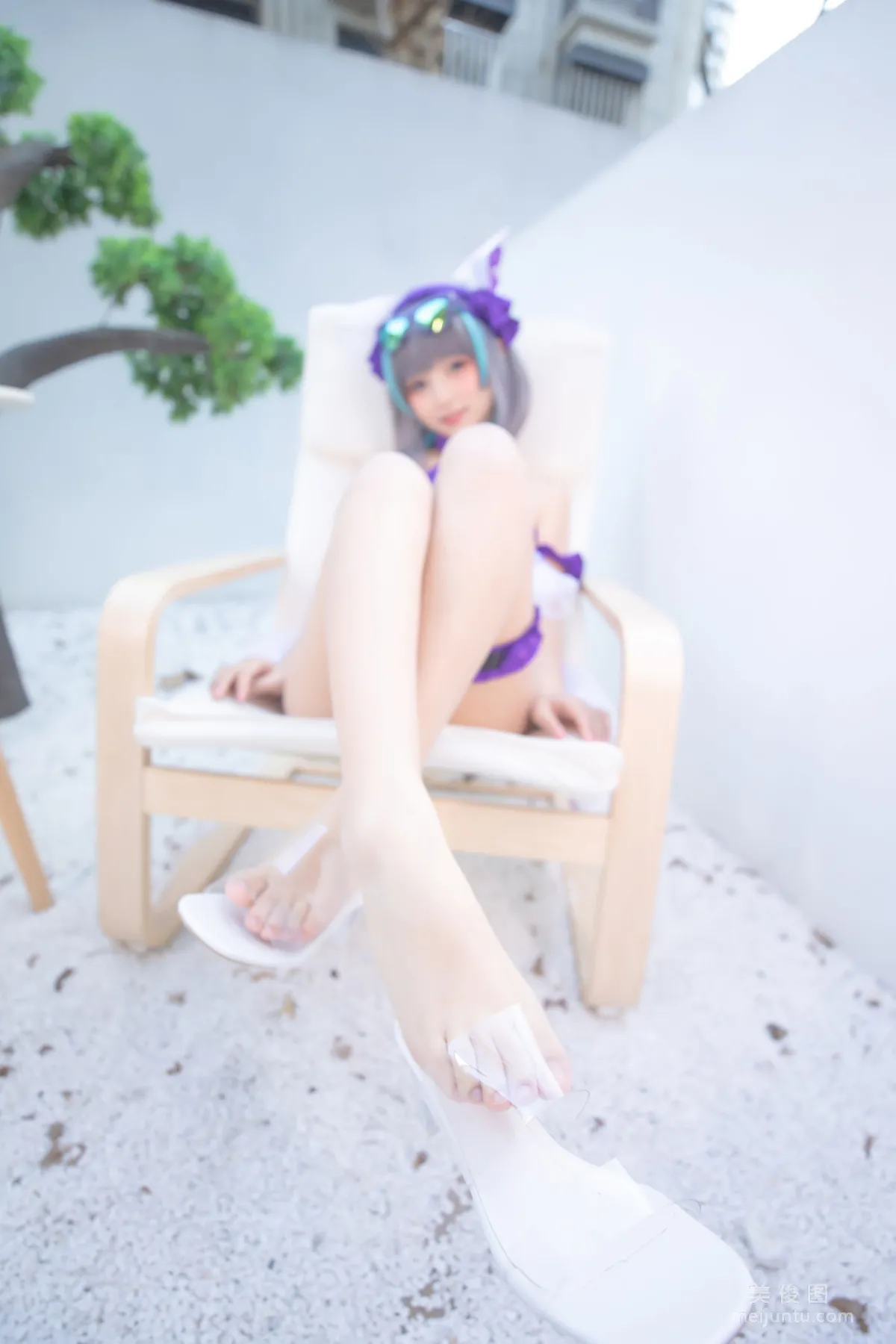 [網紅COSER] 蘿莉神楽闆真冬 之 柴郡 - 純色庭院 寫真套圖 20