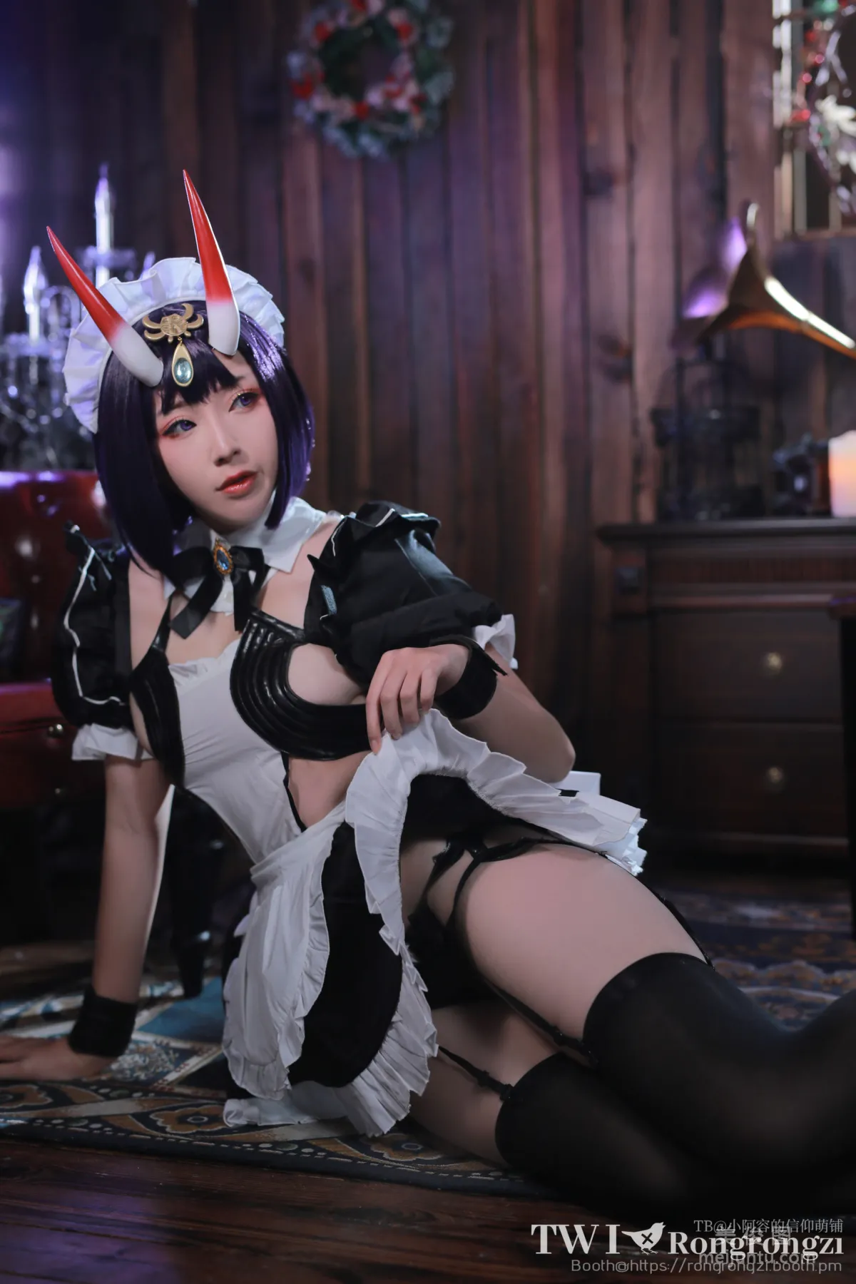 [Web Idol COSER Photo] Xiaorong Zaigu Gugu, Shuten Douji Maid photo 15