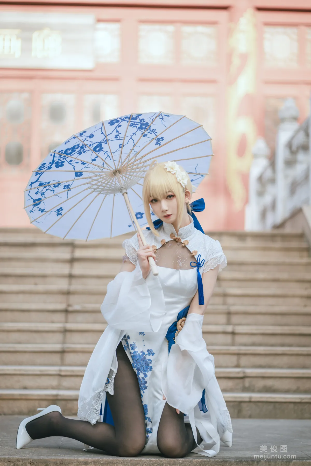 [Web Idols Coser Photos] Anime Blogger Fengjiangjiang v, saber qipao Set photo 23