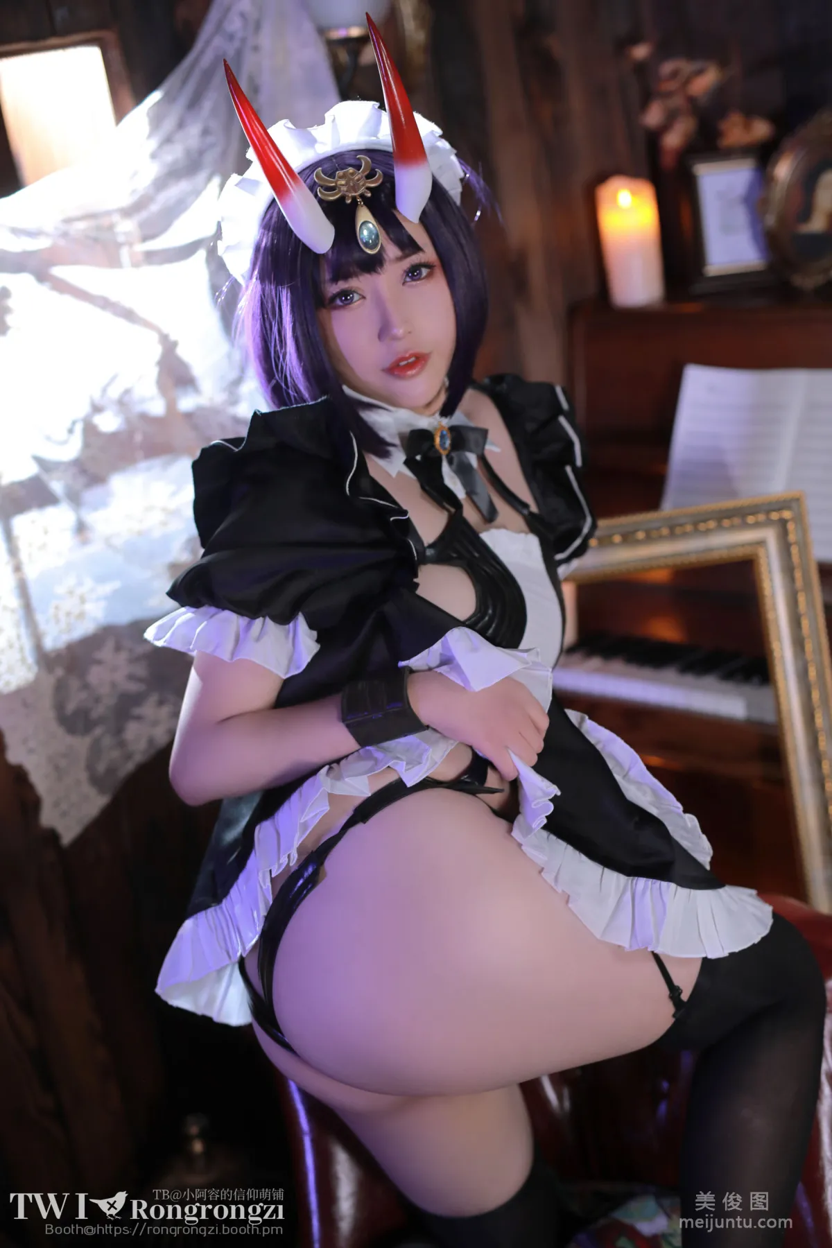 [Web Idol COSER Photo] Xiaorong Zaigu Gugu, Shuten Douji Maid photo 35