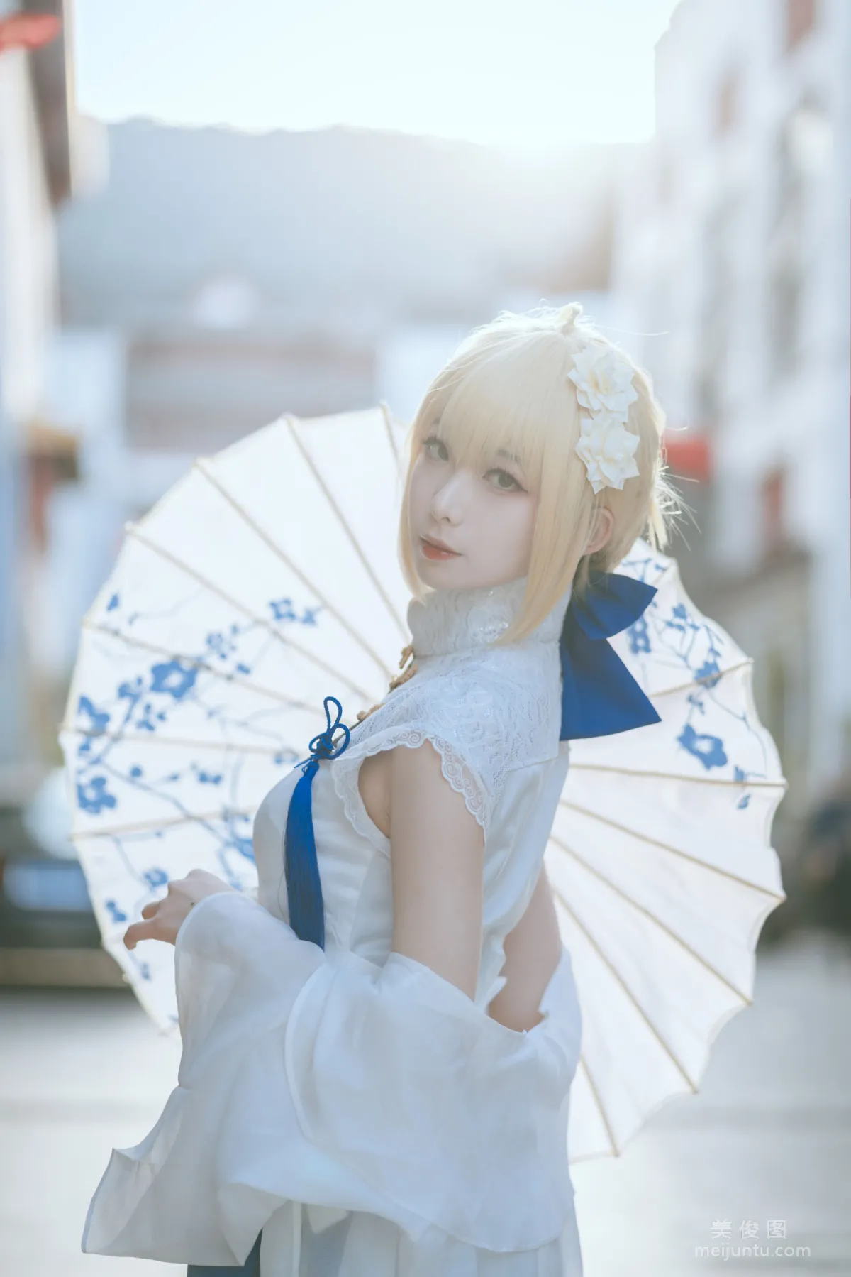 [Web Idols Coser Photos] Anime Blogger Fengjiangjiang v, saber qipao Set photo 34