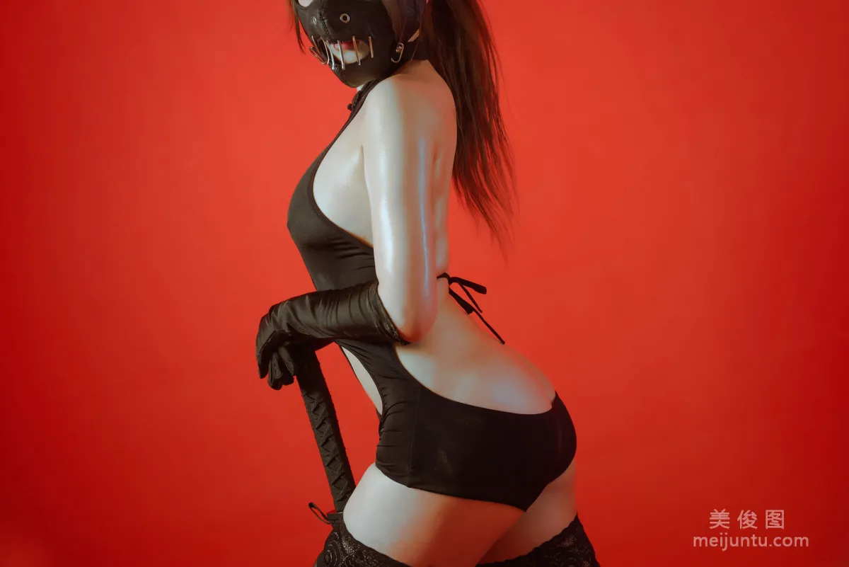 [Web Idol COSER Photos] Qiyue Miaozi - The Bound Ninja Set photo 38