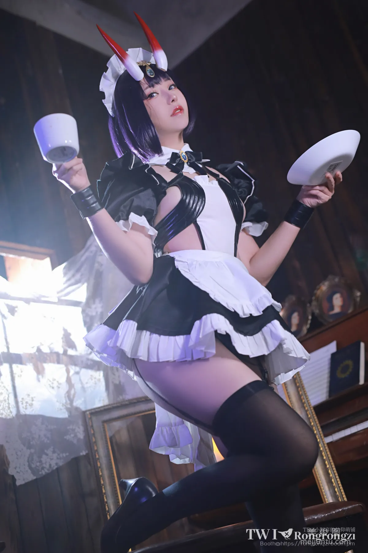 [Web Idol COSER Photo] Xiaorong Zaigu Gugu, Shuten Douji Maid photo 27