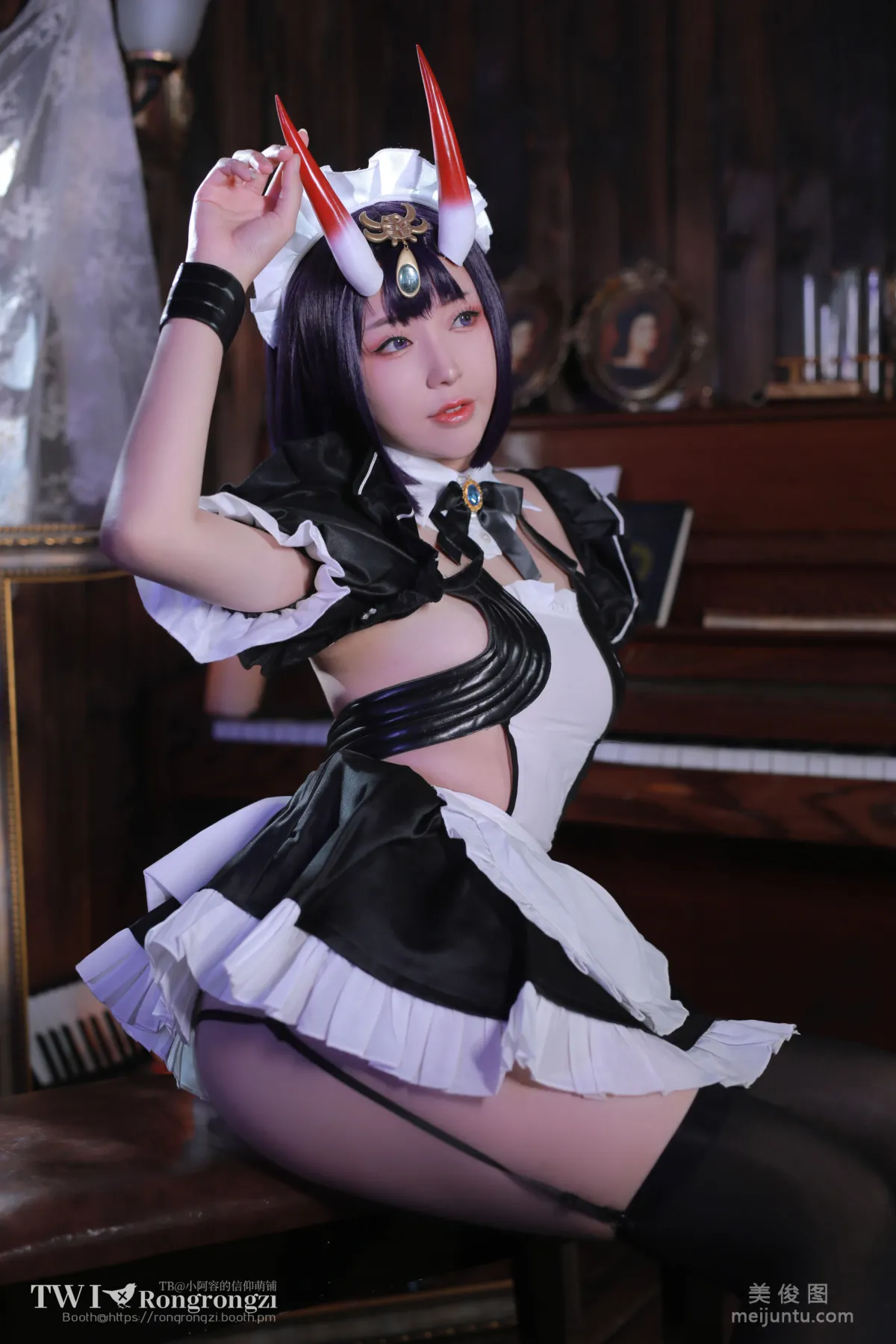 [Web Idol COSER Photo] Xiaorong Zaigu Gugu, Shuten Douji Maid photo 24